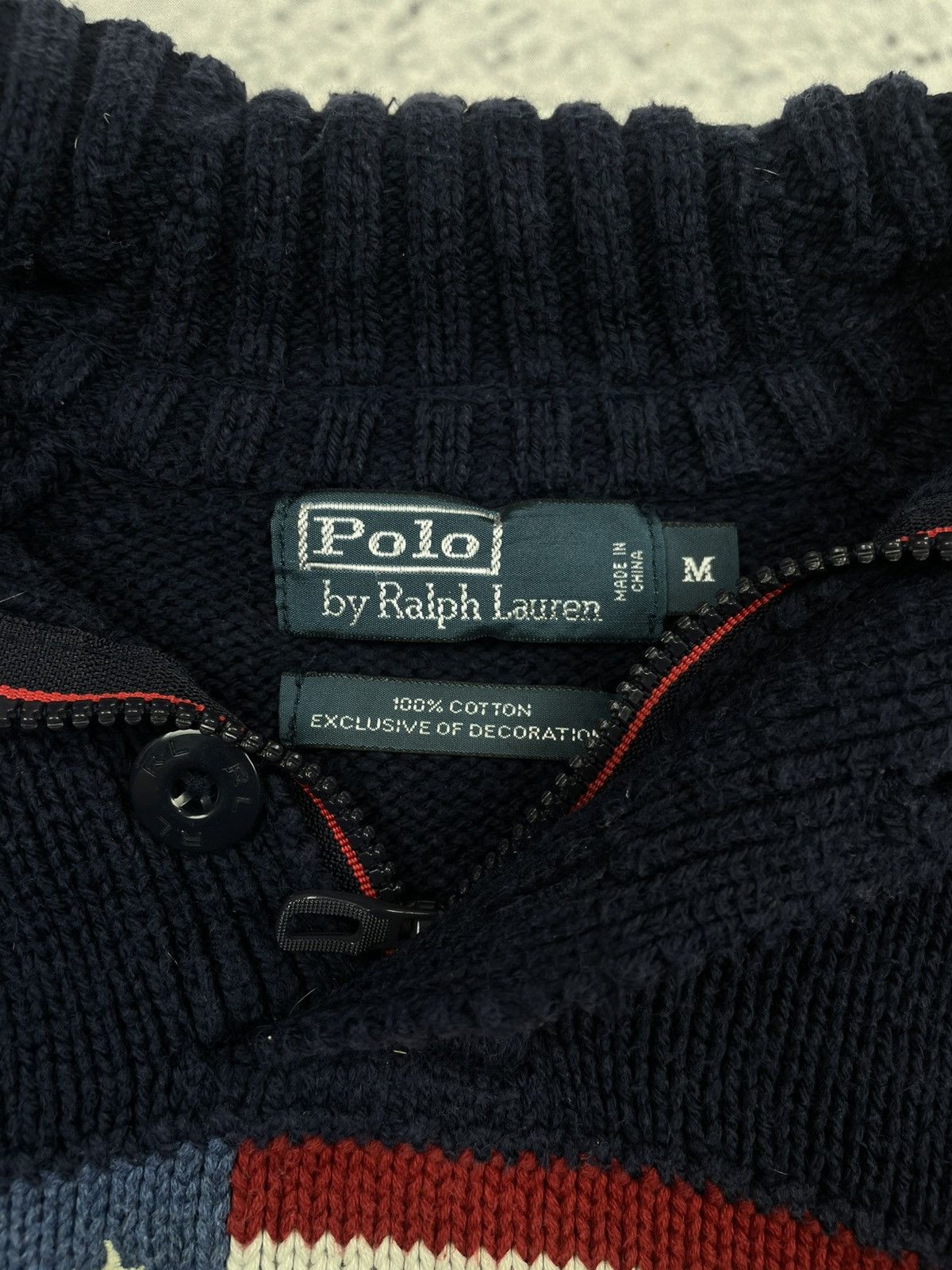 Polo Ralph Lauren Polo Ralph Lauren M Vintage USA Flag RL67 Cotton Sweater egv Size US M / EU 48-50 / 2 - 3 Thumbnail