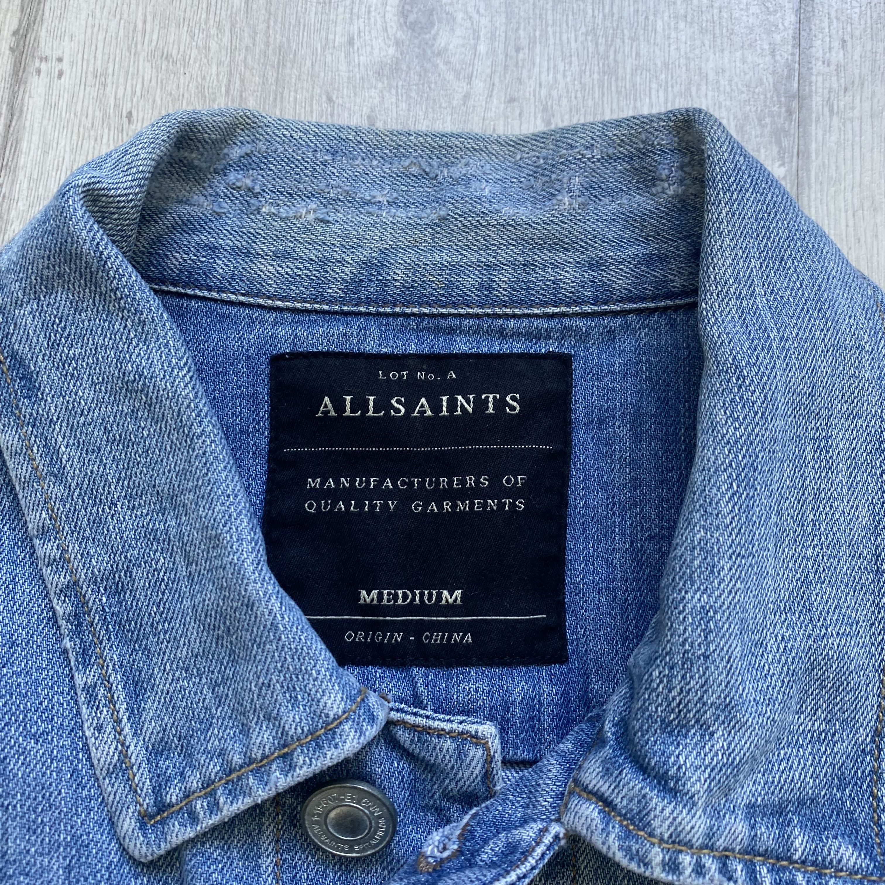 Allsaints ALLSAINTS Denim jacket Trucker Faded Blue Jeans Size US M / EU 48-50 / 2 - 4 Thumbnail