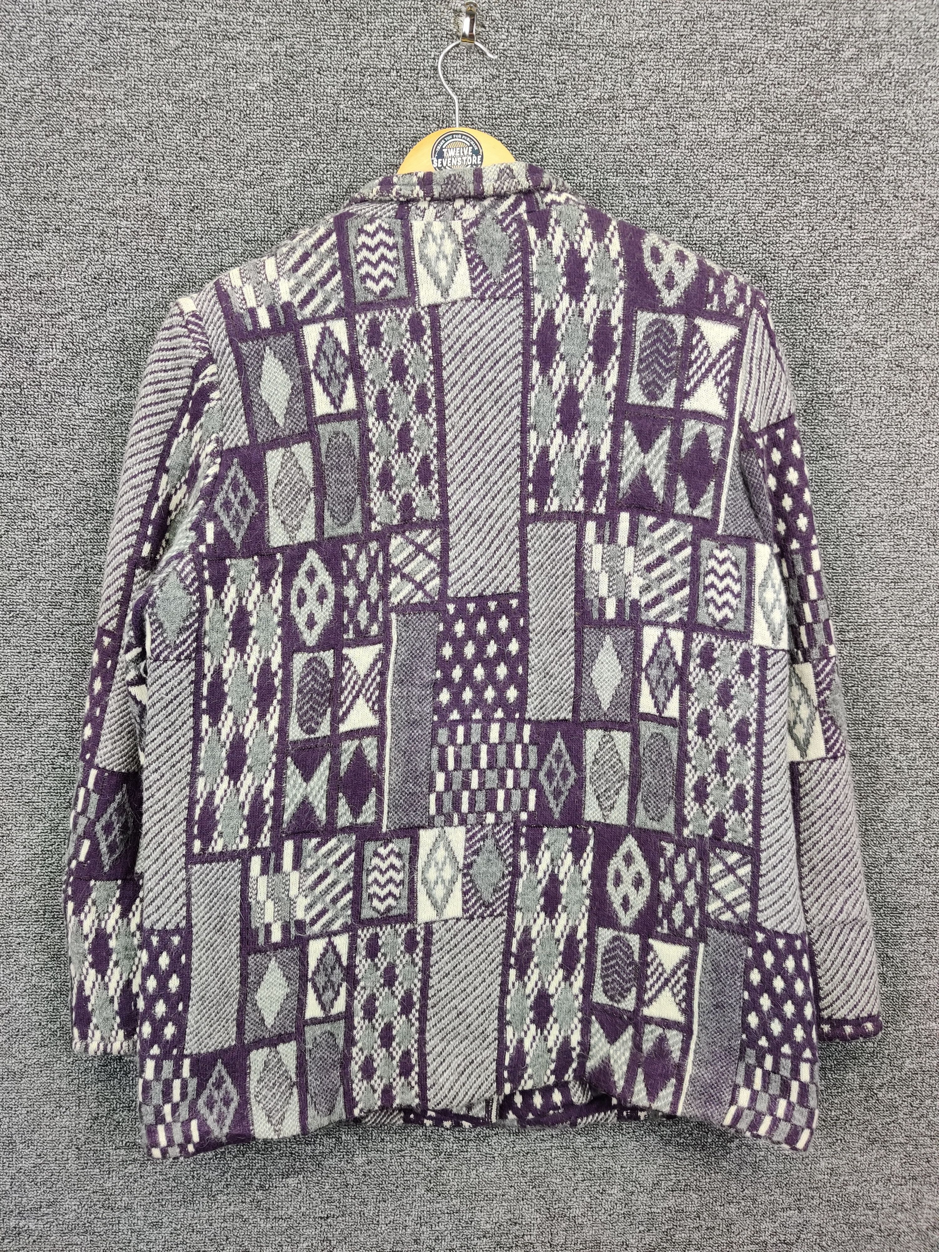 Japanese Brand Vintage Mohair Cardigan Abstrac Jacket Nice Design Size US M / EU 48-50 / 2 - 6 Thumbnail