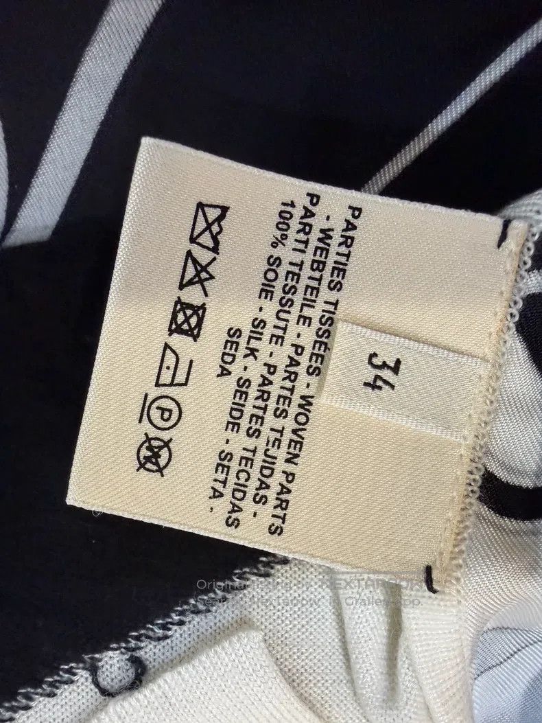 Hermes Hermes Black and white silk printed short-sleeve Size XXS / US 00 / IT 34 - 3 Thumbnail