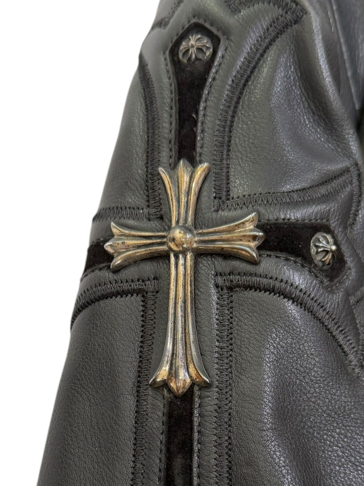 Chrome Hearts Chrome Hearts Leather Biker Jacket Size US S / EU 44-46 / 1 - 12 Thumbnail
