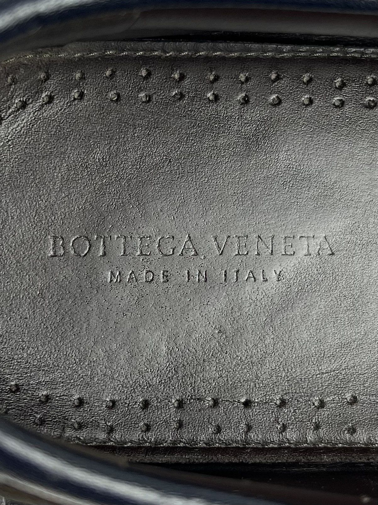 Bottega Veneta BOTTEGA VENETA Loafers Leather Shoes Woven Pleated Navy Mens Size US 10 / EU 43 - 18 Thumbnail