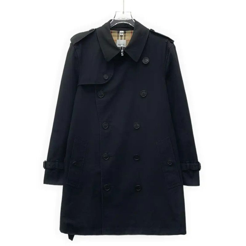 Burberry Burberry Black Cotton Women's Trench Coat Size XL / US 12-14 / IT 48-50 - 1 Thumbnail