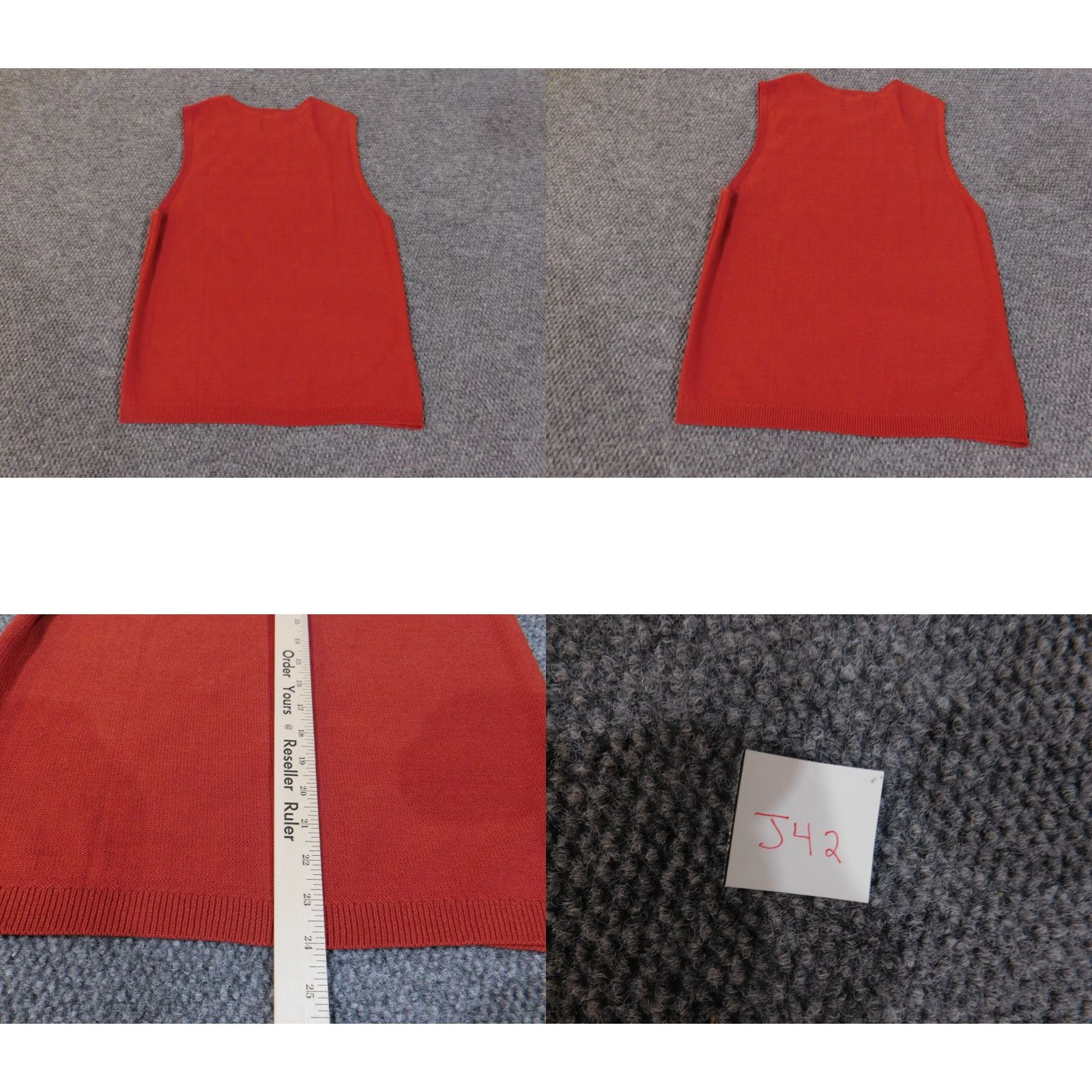 Ann Taylor Ann Taylor Sweater XL orange Sleeveless Womens Knit Polyester Factory Stretch Shirt Size XL / US 12-14 / IT 48-50 - 8 Thumbnail