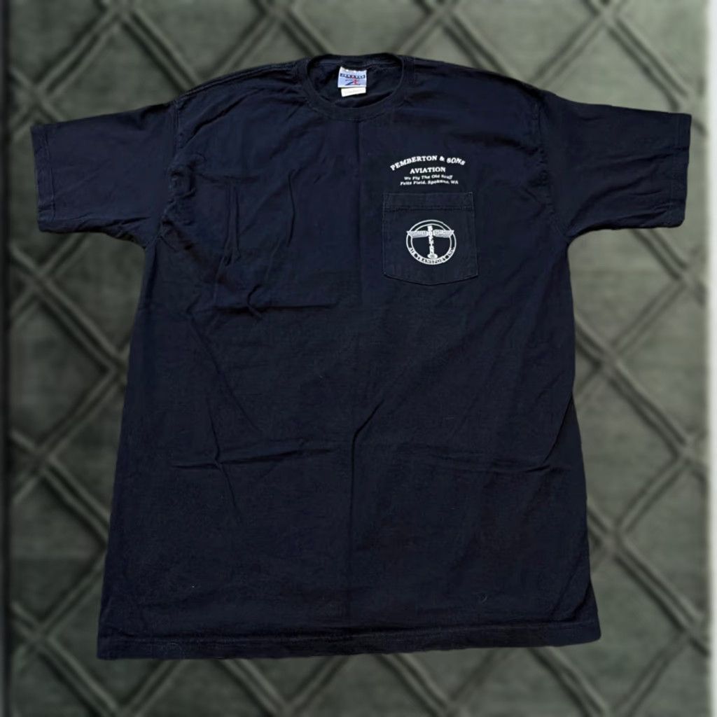 Vintage VINTAGE Boeing T-Shirt 90s Men L Black Aircraft Airplane Model 40c 1928 Pemberton L Size US L / EU 52-54 / 3 - 1 Thumbnail
