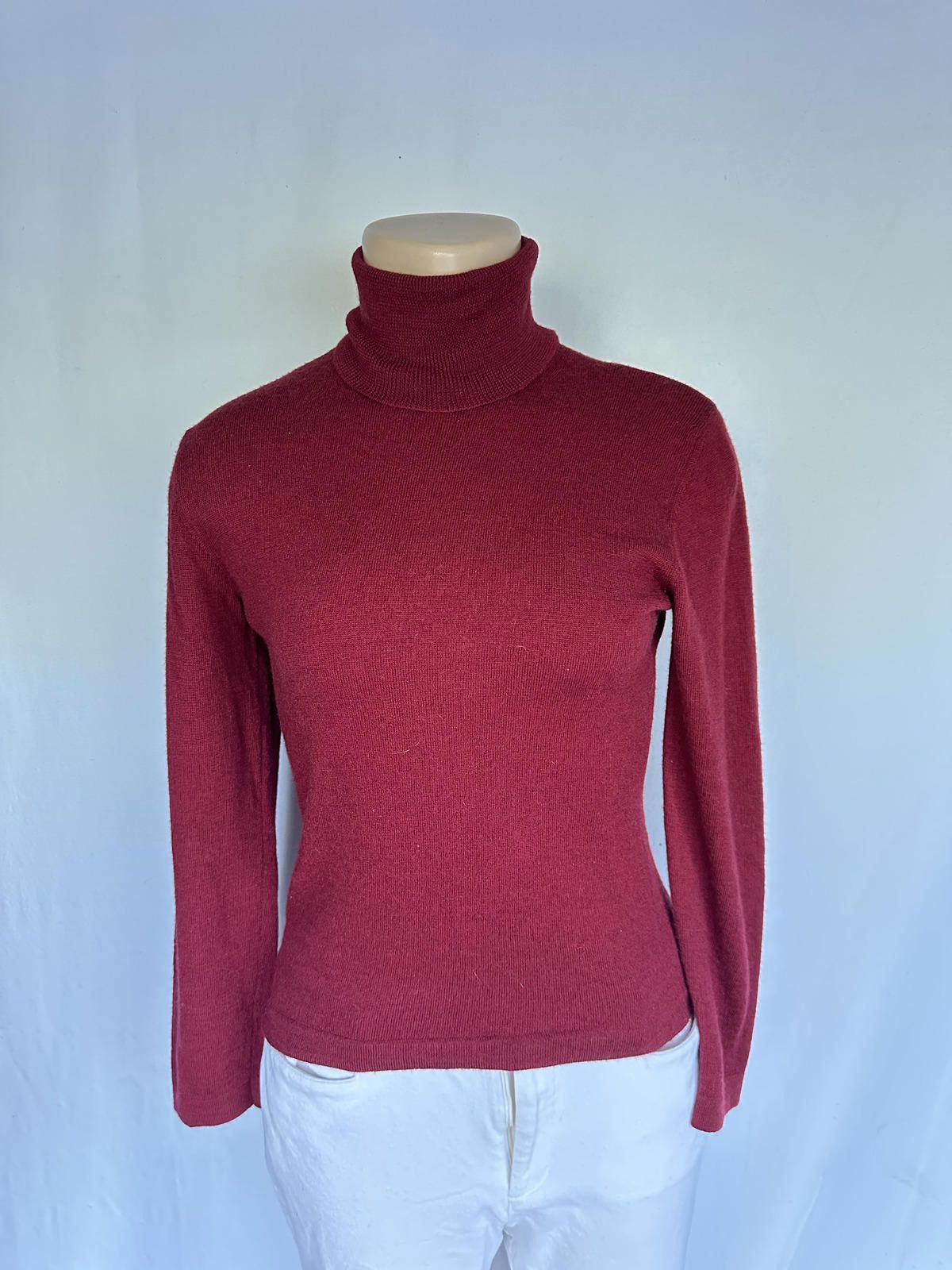 Designer Gio Villani Merino Wool Turtleneck Sweater - Size M Size M / US 6-8 / IT 42-44 - 1 Thumbnail