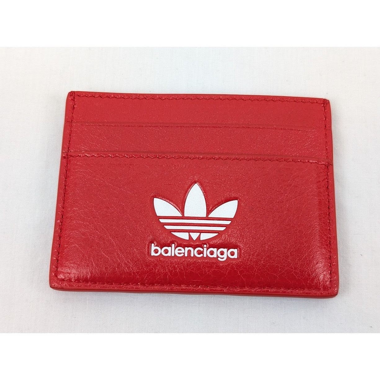 Balenciaga o1rshd1 Q:3 /DUP/ Size:OS / Arena Lamb Card Holder Red/White Size ONE SIZE - 2 Thumbnail