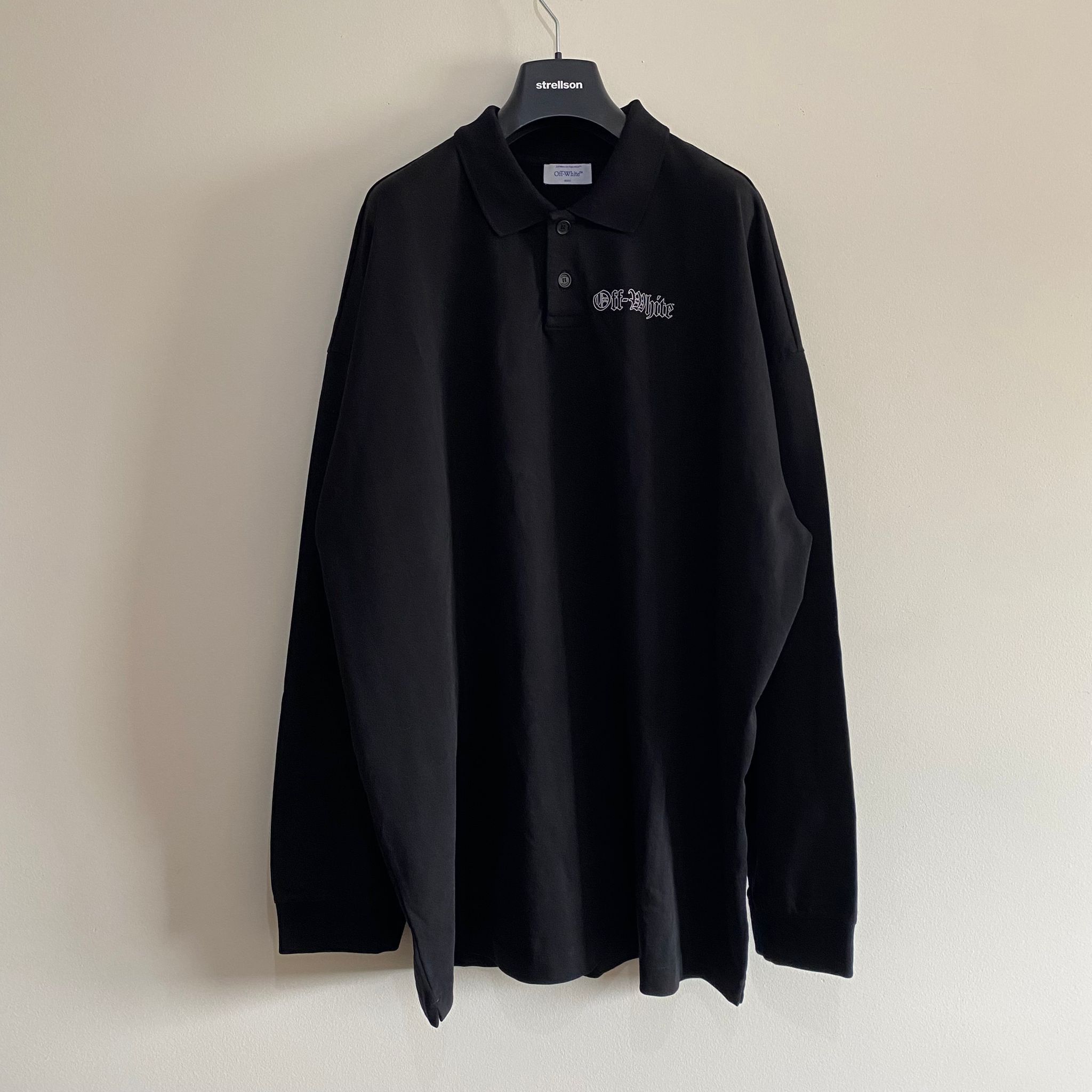 Off-White Black Gang Print Logo Oversized Polo Size US XXL / EU 58 / 5 - 6 Thumbnail