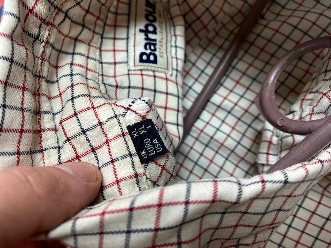 Barbour Regular Fit Checkered Blue Casual Shirt Mens Size US L / EU 52-54 / 3 - 5 Thumbnail