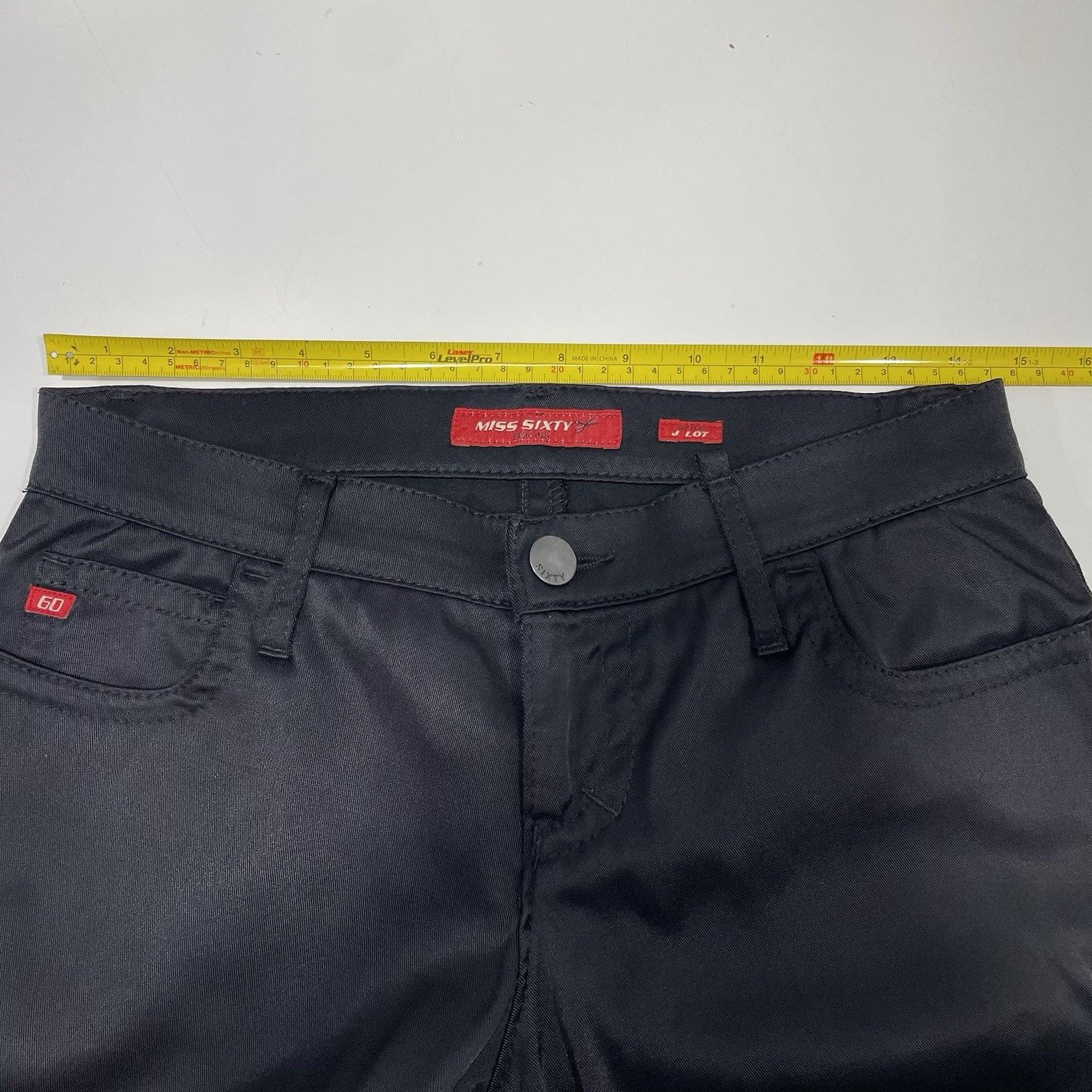 Miss Sixty VTG Miss Sixty J Lot Shine Coated Black Jeans Size 28 Y2K Size 28" / US 6 / IT 42 - 6 Thumbnail