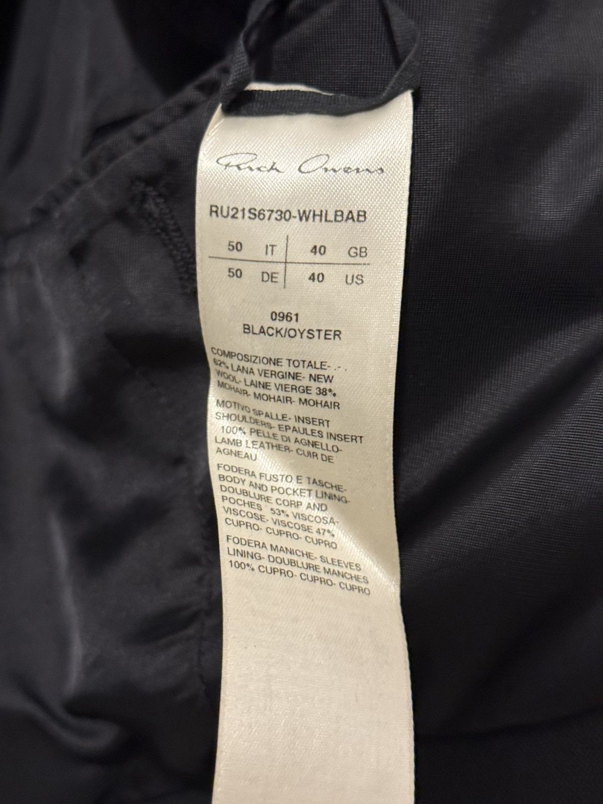 Rick Owens Rick Owens 2021 Phlegethon Alice Neue Blazer Size 50S - 4 Thumbnail