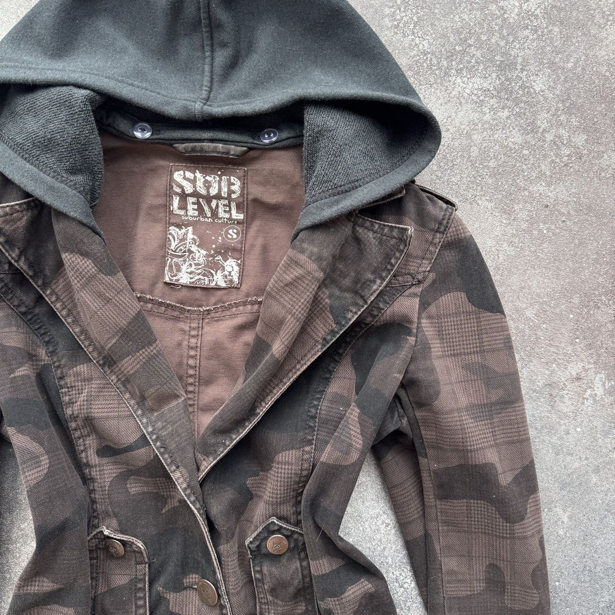 Hysteric Glamour Y2K Grunge Vintage Camo Hooded Jacket Size S / US 4 / IT 40 - 5 Thumbnail