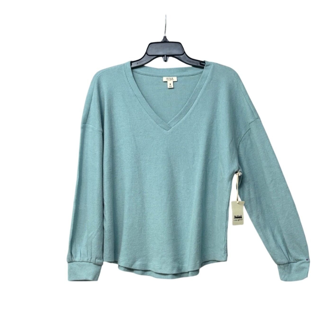 Other a.n.a. Women’s V-neck Thermal Top, Malabar Aqua, M Size M / US 6-8 / IT 42-44 - 8 Thumbnail