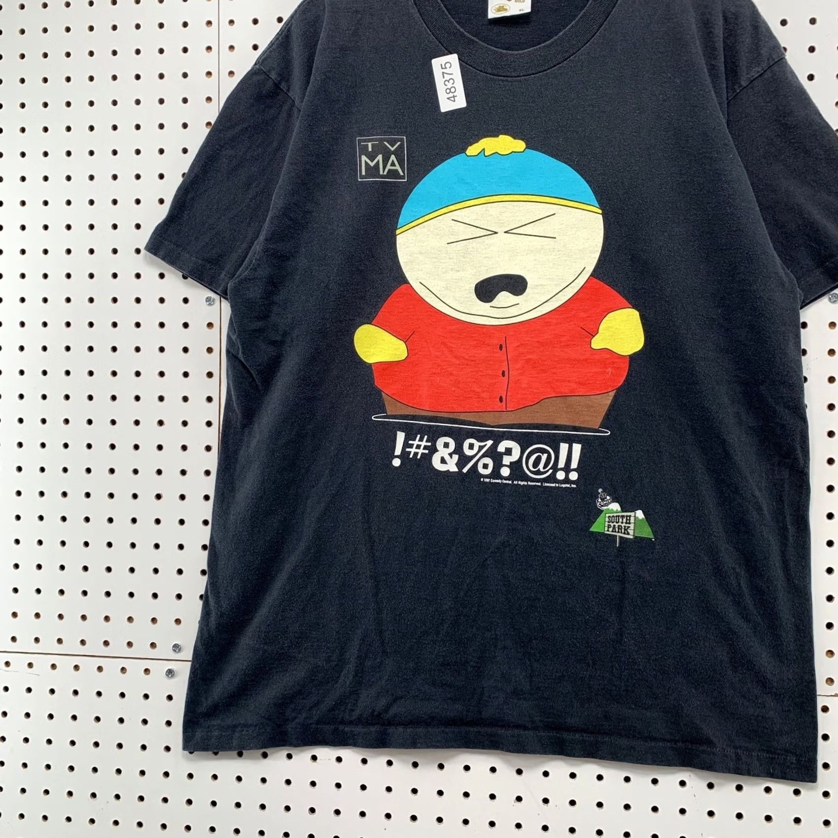 Vintage Vintage South Park Cartman Funny T Shirt Mens XL Black Cartoon 90s Crew Neck Short Sleeve Cotton Single Stitch Size US XL / EU 56 / 4 - 5 Thumbnail