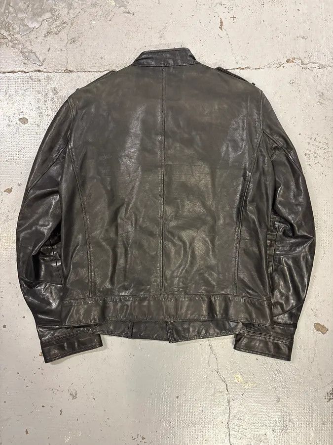 Gucci 2010s Gucci Black Buttoned Officer Leather Jacket by Frida Giannini Size US M / EU 48-50 / 2 - 5 Thumbnail