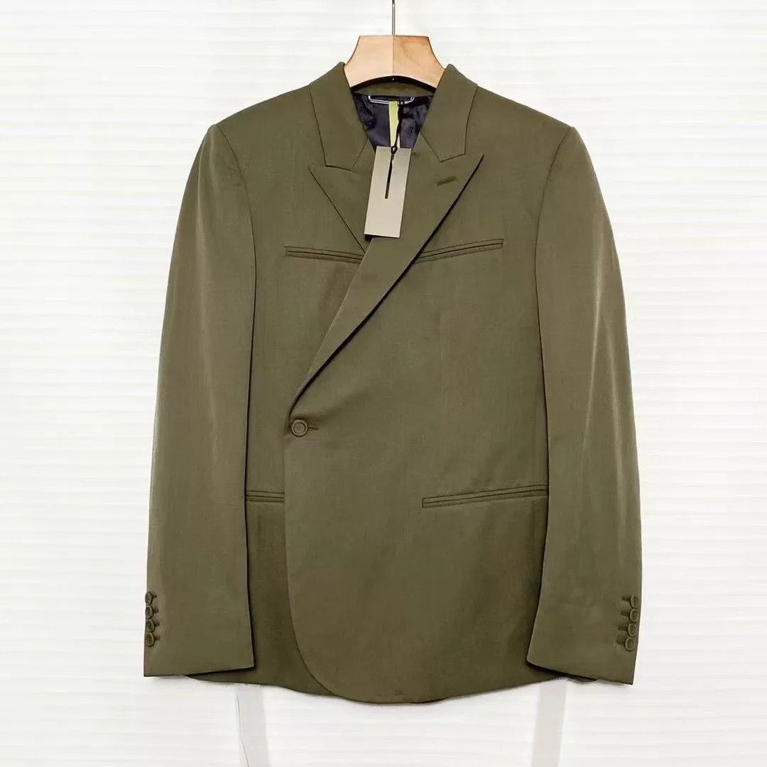Dior Dior x Travis Scott Olive Green Lapel Suit Size US S / EU 44-46 / 1 - 1 Thumbnail
