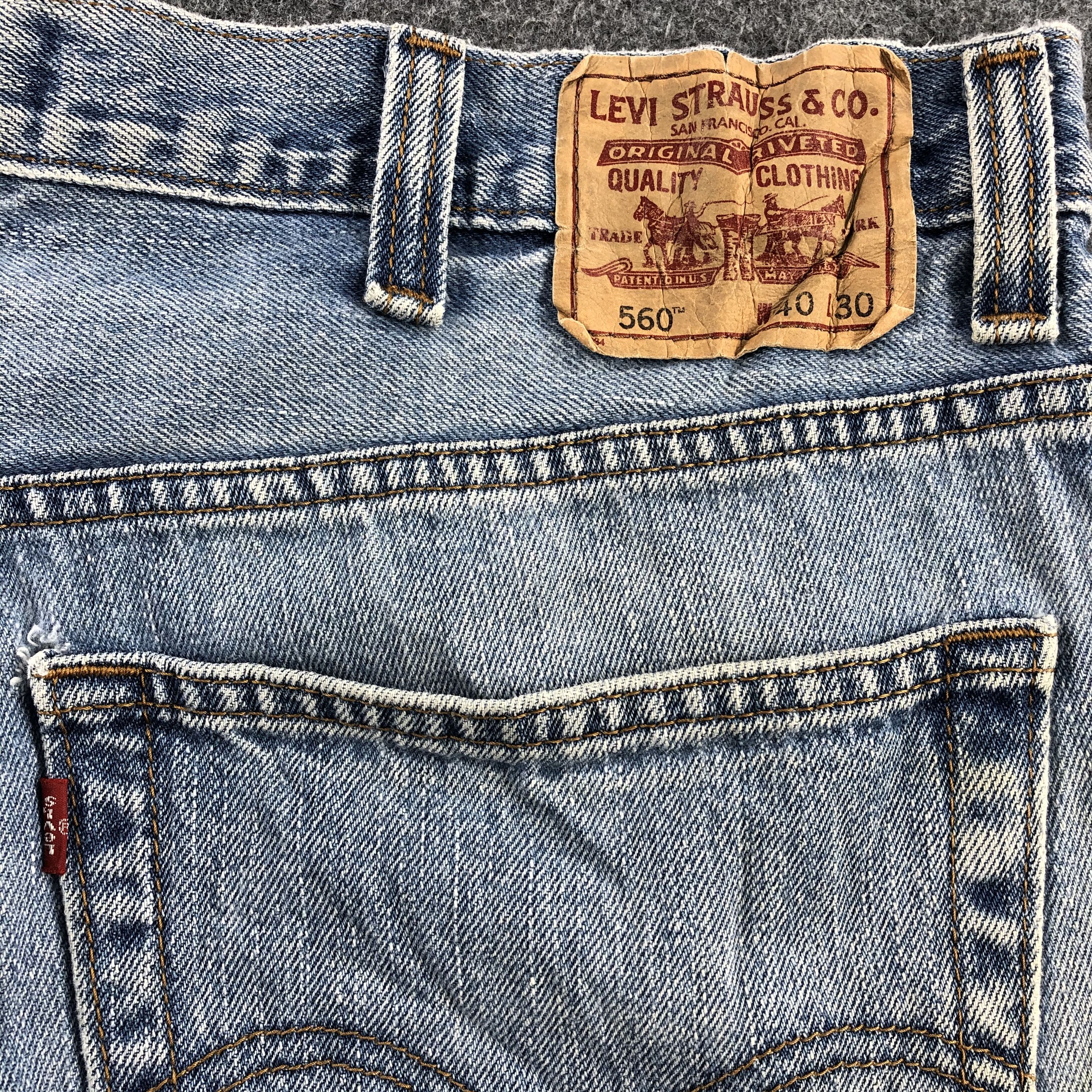 Levi's Light Washed Vintage Levis 560 Jeans Baggy Denim-J1107 Size US 40 / EU 56 - 5 Thumbnail