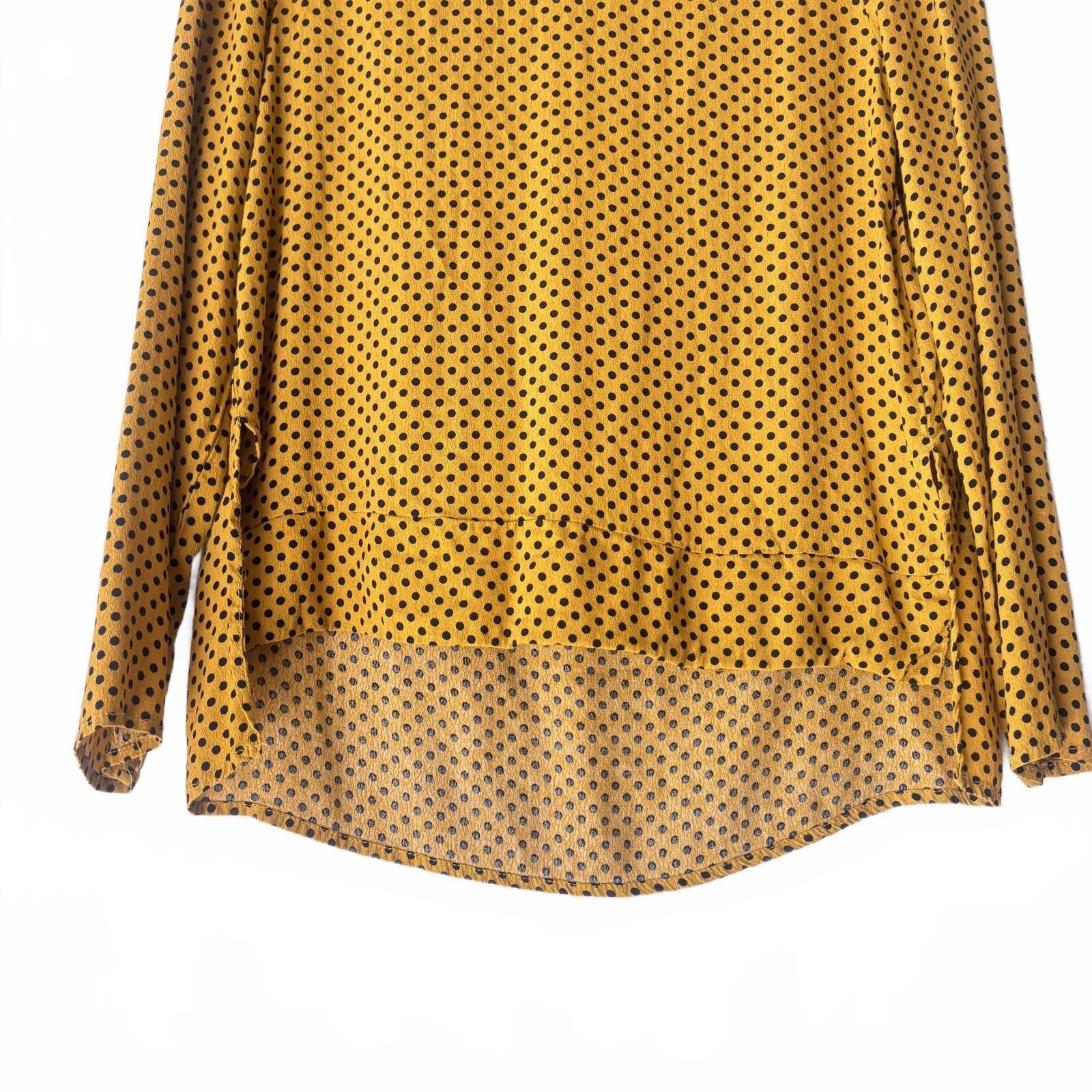 Other Philosophy Mustard Yellow Polka Dot Long Sleeve Blouse Size M / US 6-8 / IT 42-44 - 2 Thumbnail