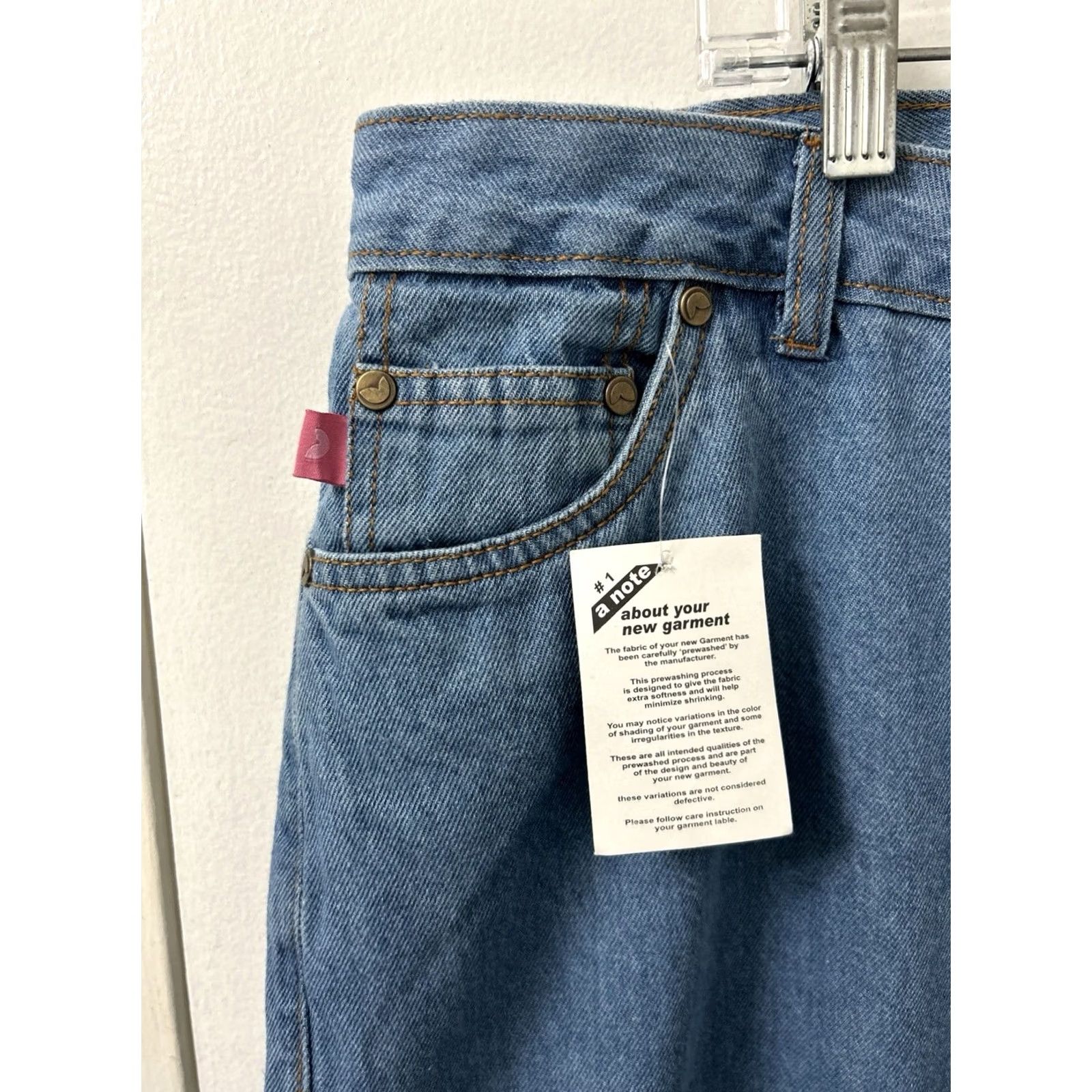 Vintage VINTAGE Woman Within Jeans Womens 20x28 Blue Wash Natural Fit Straight Leg Denim NWT Size 42" / US 20 - 6 Thumbnail