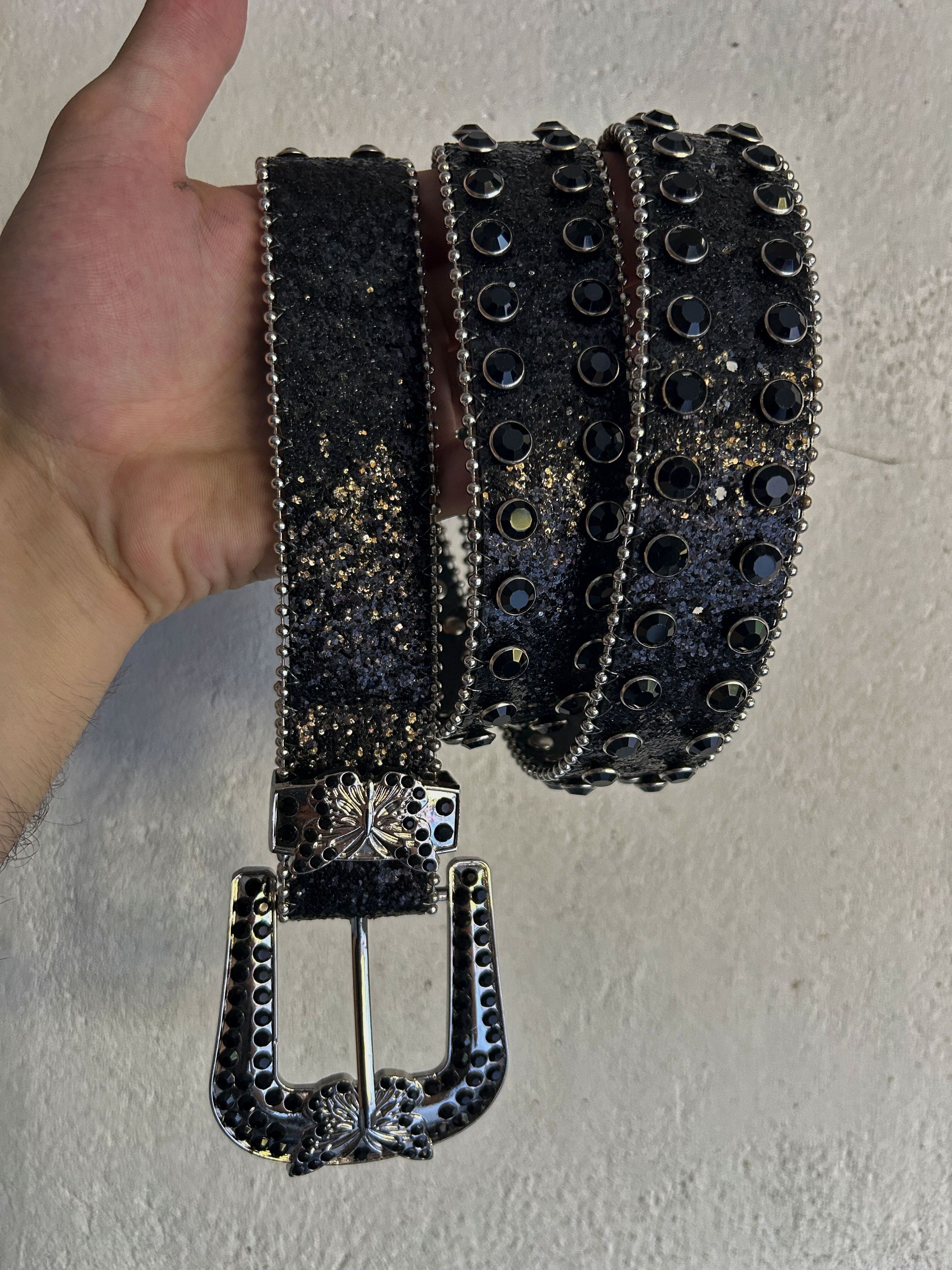 Vintage Vintage Japanese Style BB Simon Diamonds Style Belt 90s Size ONE SIZE - 4 Thumbnail