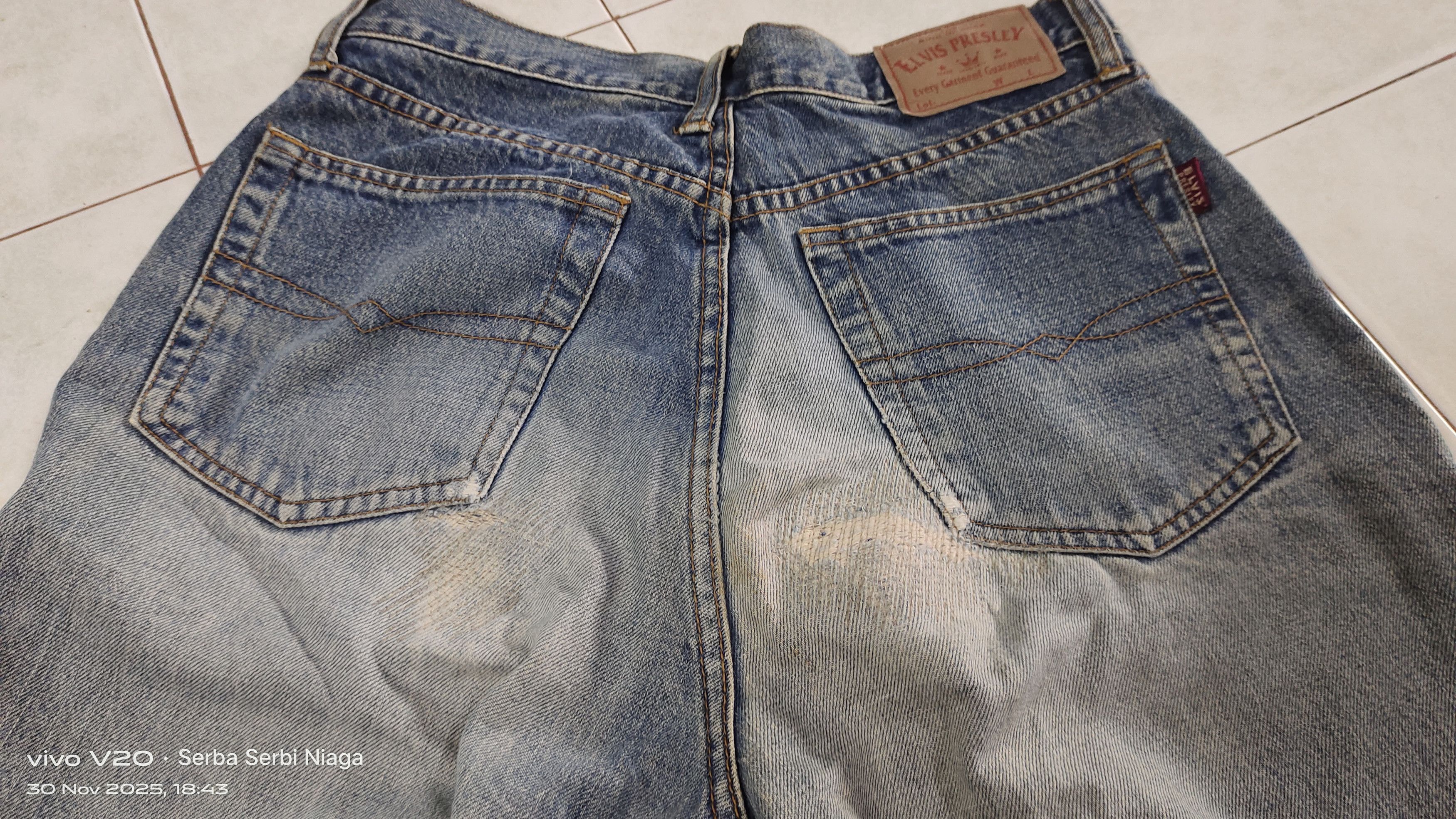 Other Vintage Iconic American Singer Elvis Presley Fade Wash Jeans Size US 32 / EU 48 - 11 Thumbnail