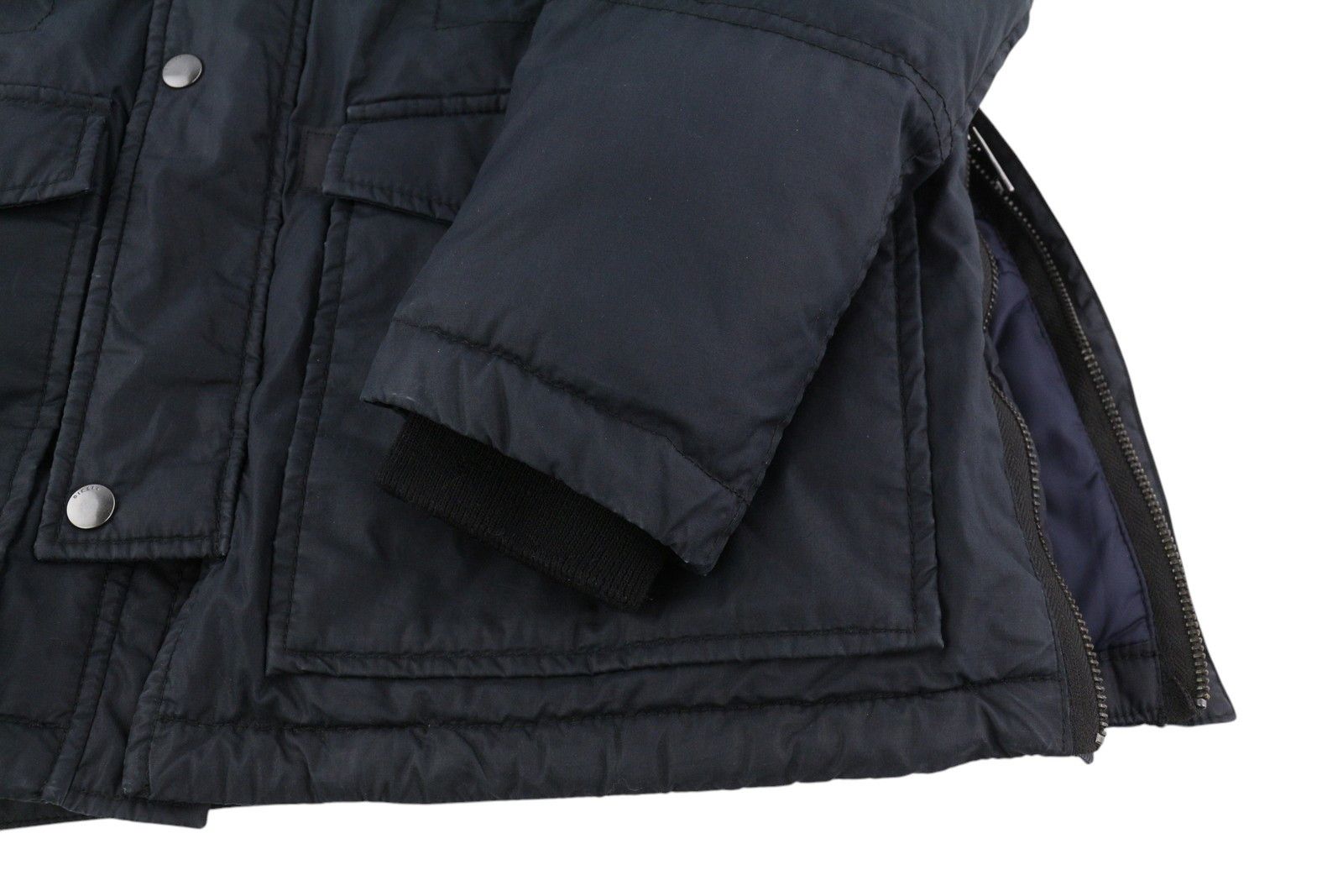 Diesel S Dark Blue Full Zip Hooded Insulated Jacket 86367 Size US S / EU 44-46 / 1 - 6 Thumbnail