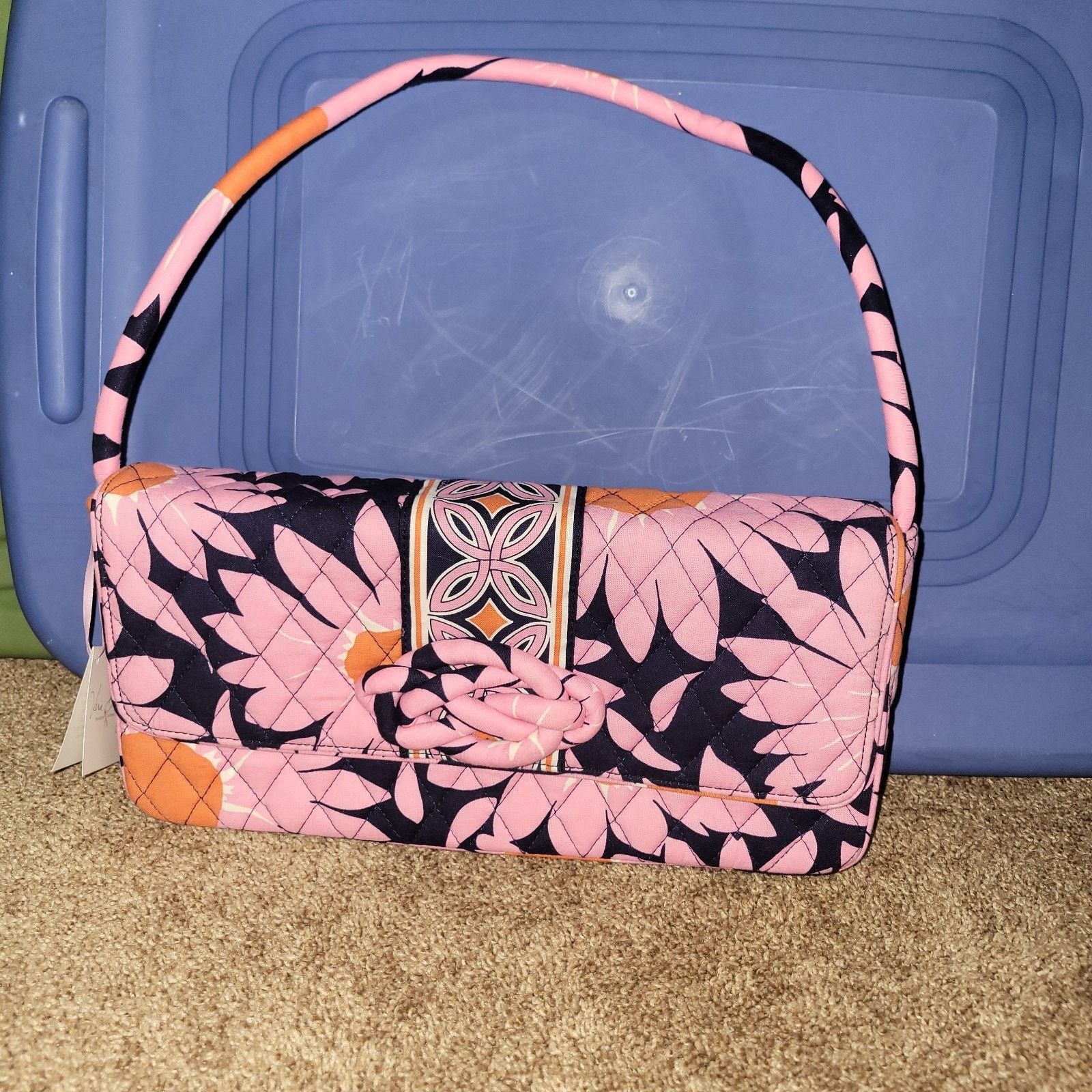 Vera Bradley Vera Bradley Knot Just a Clutch Loves Me Pink Purse Handbag Size ONE SIZE - 1 Thumbnail