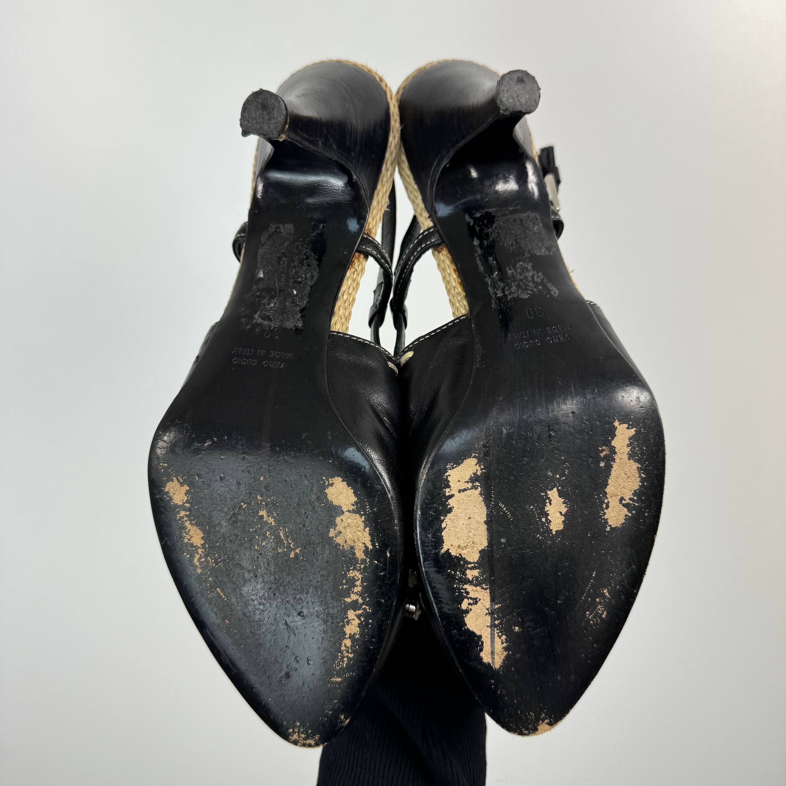 Other Gianni Ferrante Leather Slingback Heels Black EU 39 Womens Size US 9 / IT 39 - 10 Thumbnail