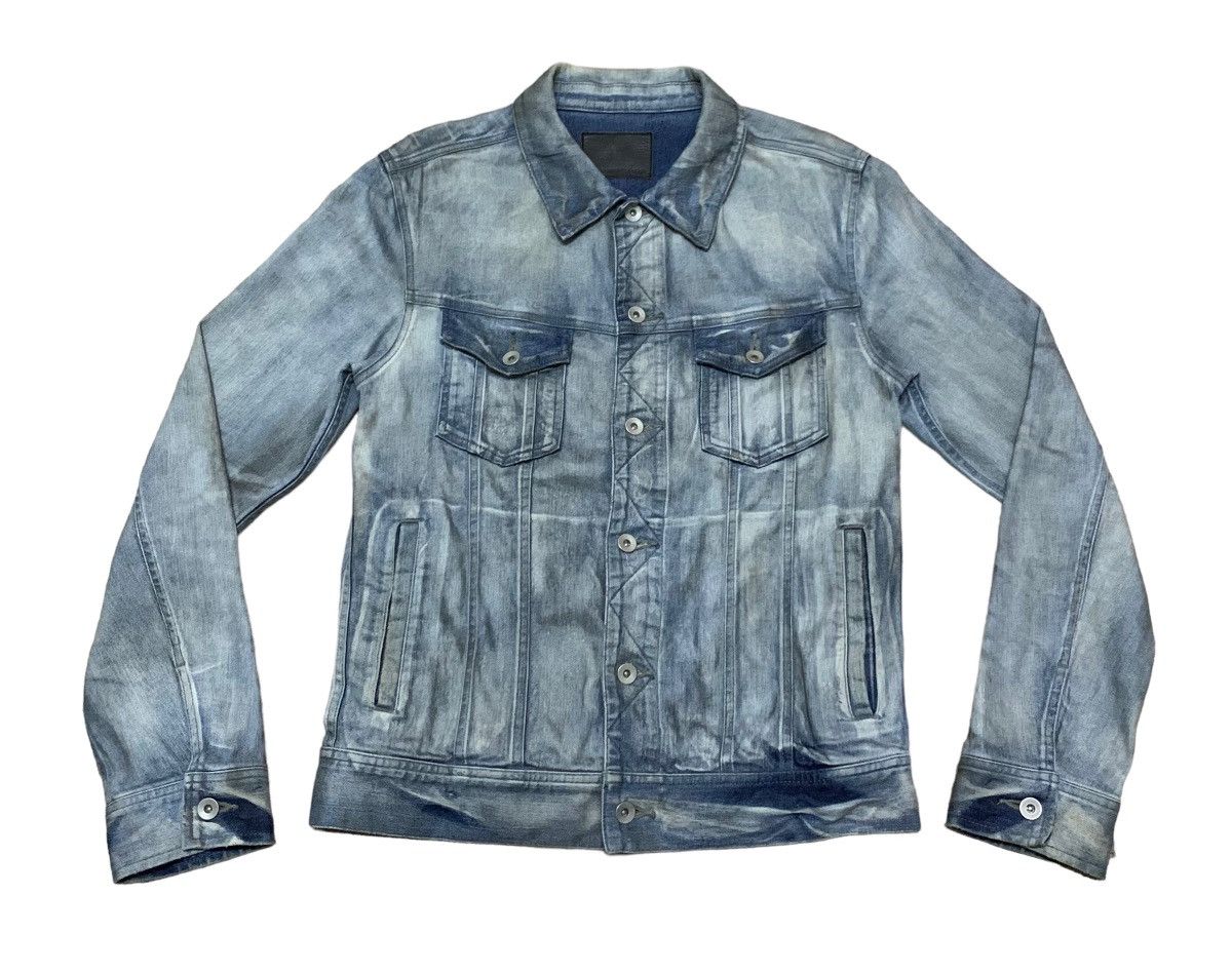 If Six Was Nine × Le Grande Bleu (L.G.B.) × semanticdesign Vintage Semantic Design Trucker Denim Waxed Jacket 2000s Size US L / EU 52-54 / 3 - 1 Thumbnail