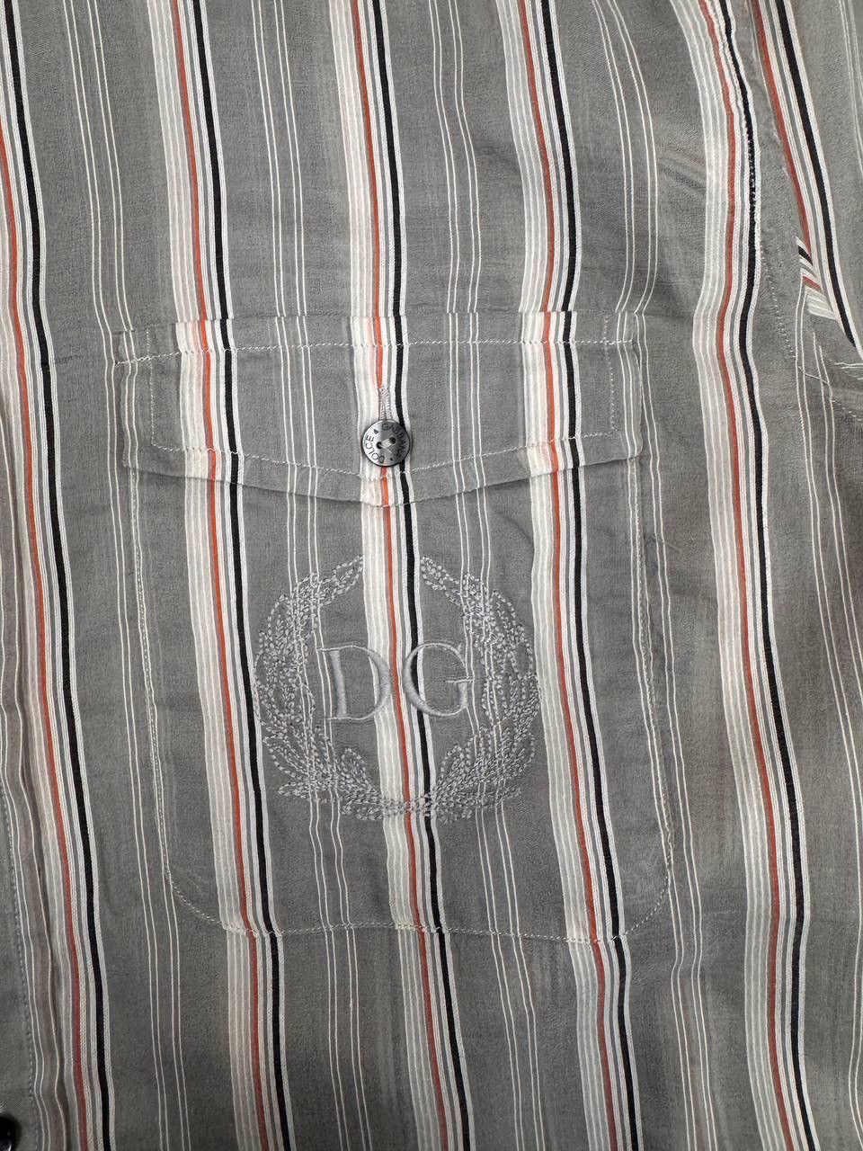 Dolce & Gabbana Dolce & Gabbana Tailored Fit Striped Shirt Beige Grey Size S Size US S / EU 44-46 / 1 - 3 Thumbnail