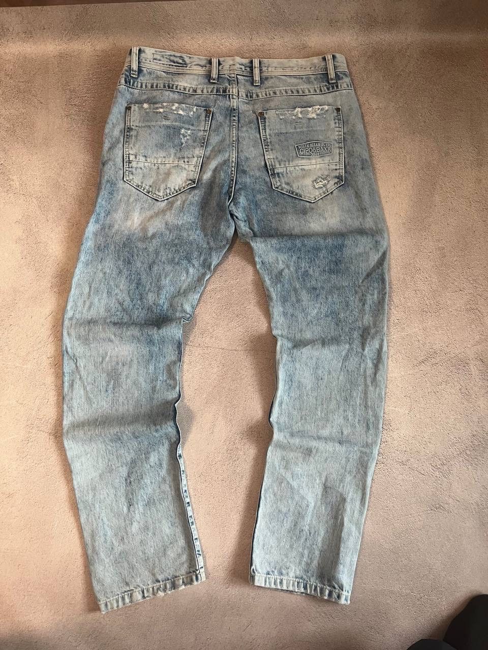 Vintage Dirty pants Faded Crash denim thrashed y2k distressed jeans Size US 32 / EU 48 - 4 Thumbnail