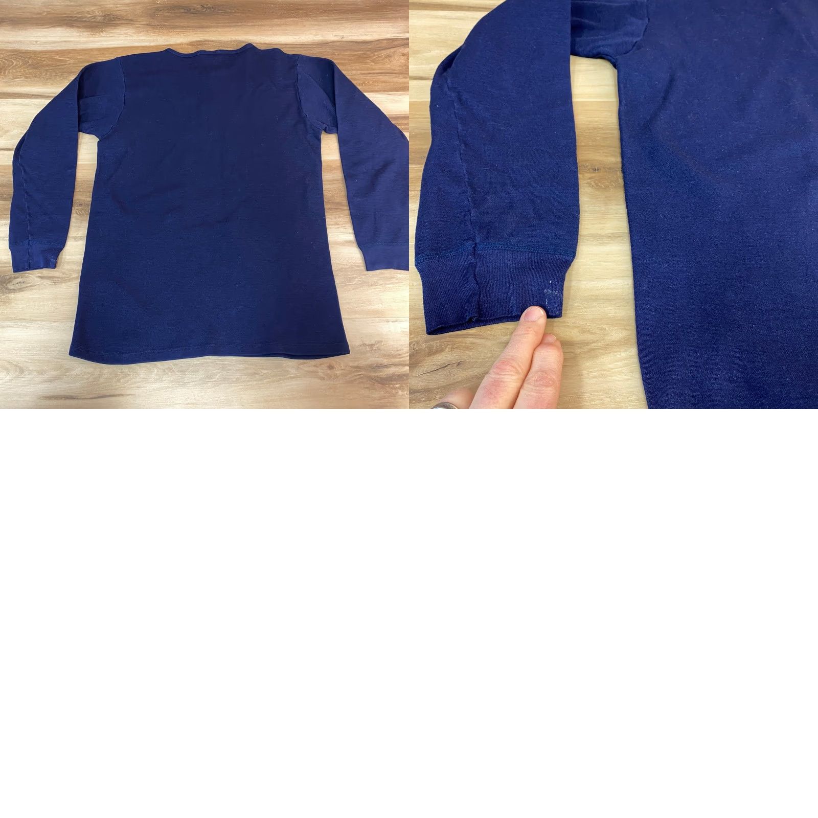 Vintage VINTAGE LL Bean Henley Thermal Shirt Navy Blue XL Made in USA Polyprolene Layer Size US XL / EU 56 / 4 - 9 Thumbnail