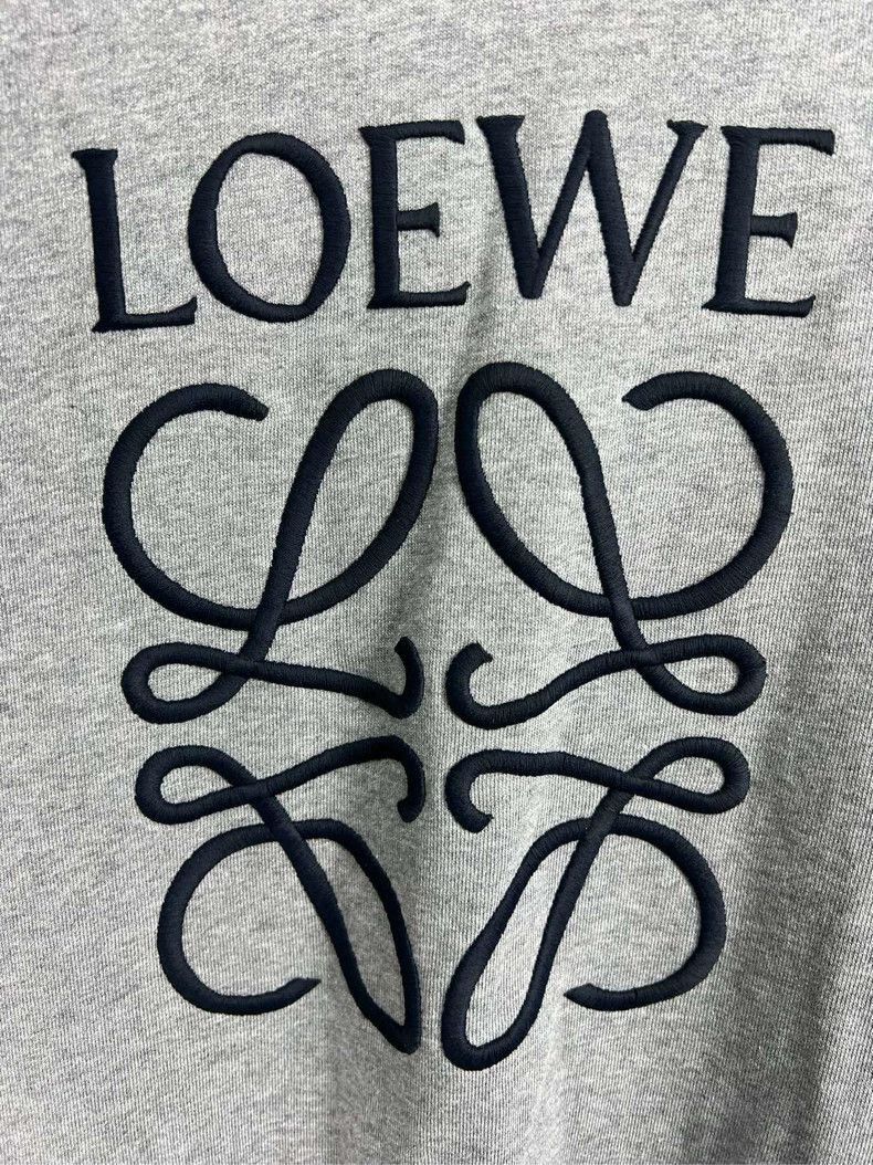 Loewe loewe embroidered logo grey sweatshirt-2507 Size US L / EU 52-54 / 3 - 2 Thumbnail