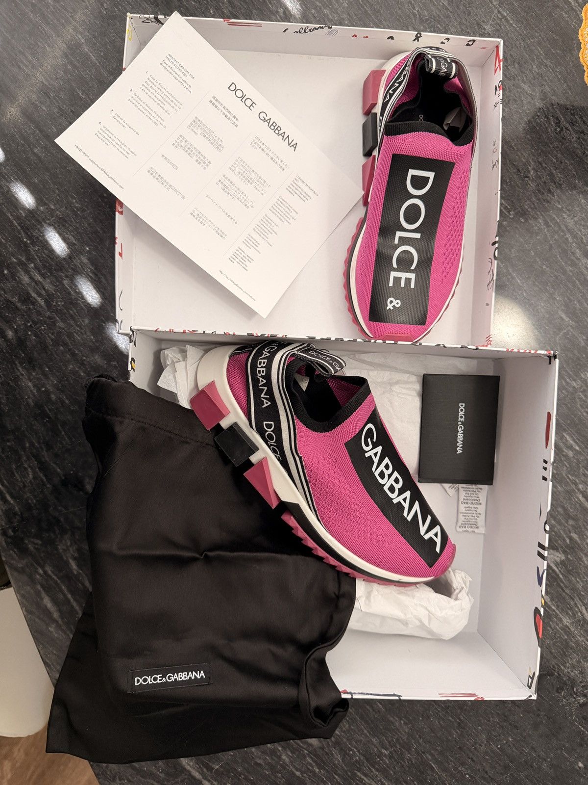 Dolce & Gabbana DOLCE & GABBANA Shoes Sorrento Sneakers Fuchsia size 37 Size US 7 / IT 37 - 4 Thumbnail