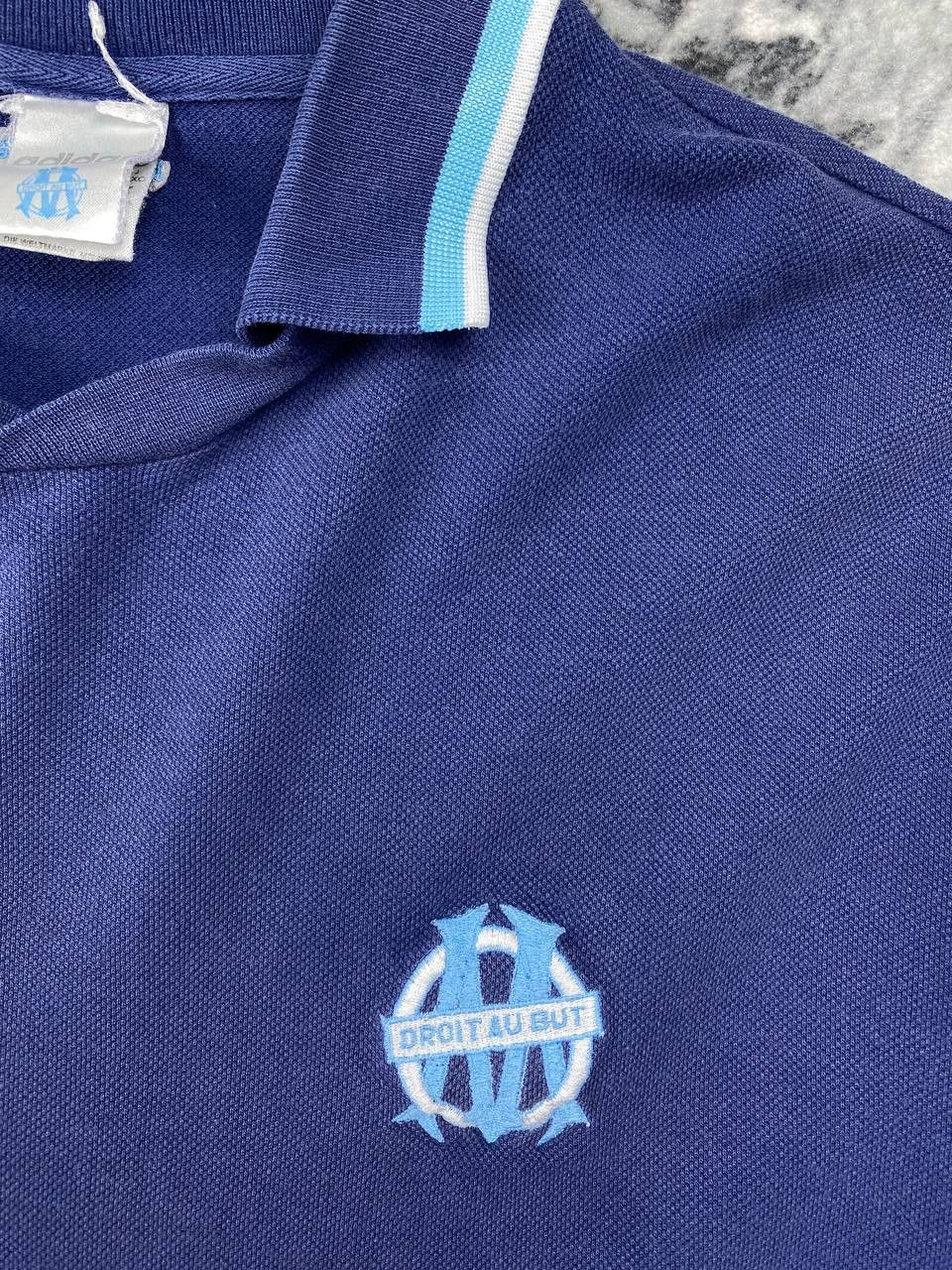 Adidas Adidas Olympique Marseille 2000 2001 Training Polo Shirt Size US L / EU 52-54 / 3 - 3 Thumbnail