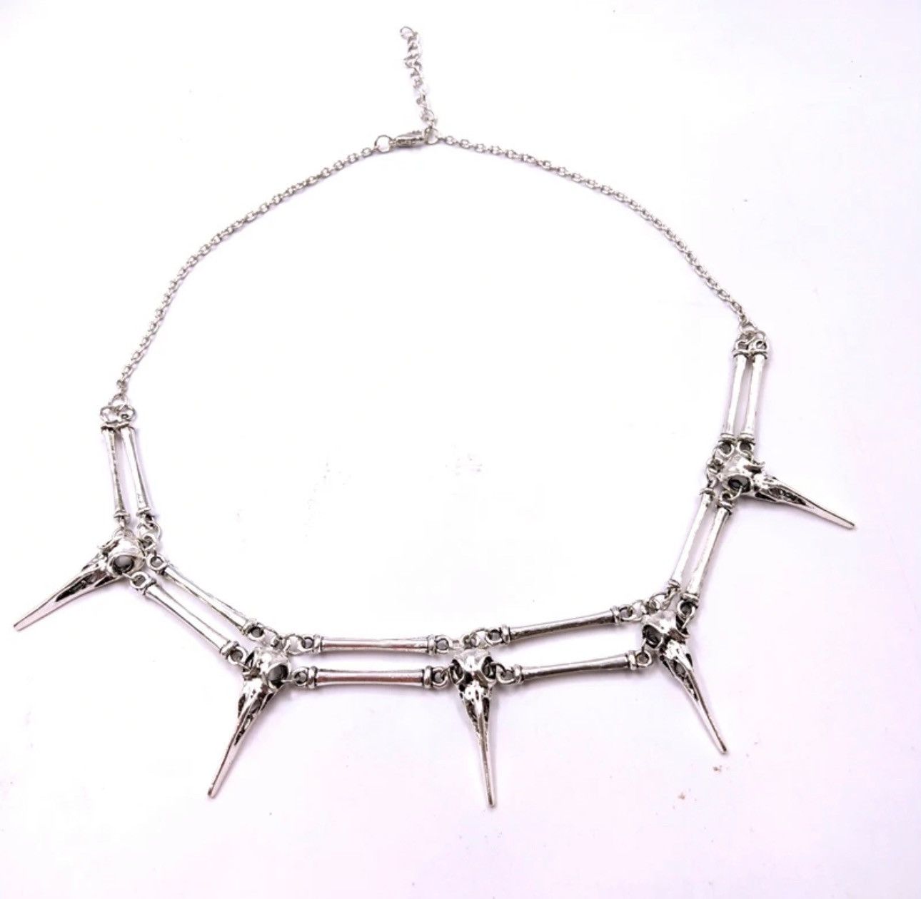 Jewelry Vintage Bird Skull Necklace Skeleton Goth Punk Jewelry Size ONE SIZE - 3 Thumbnail