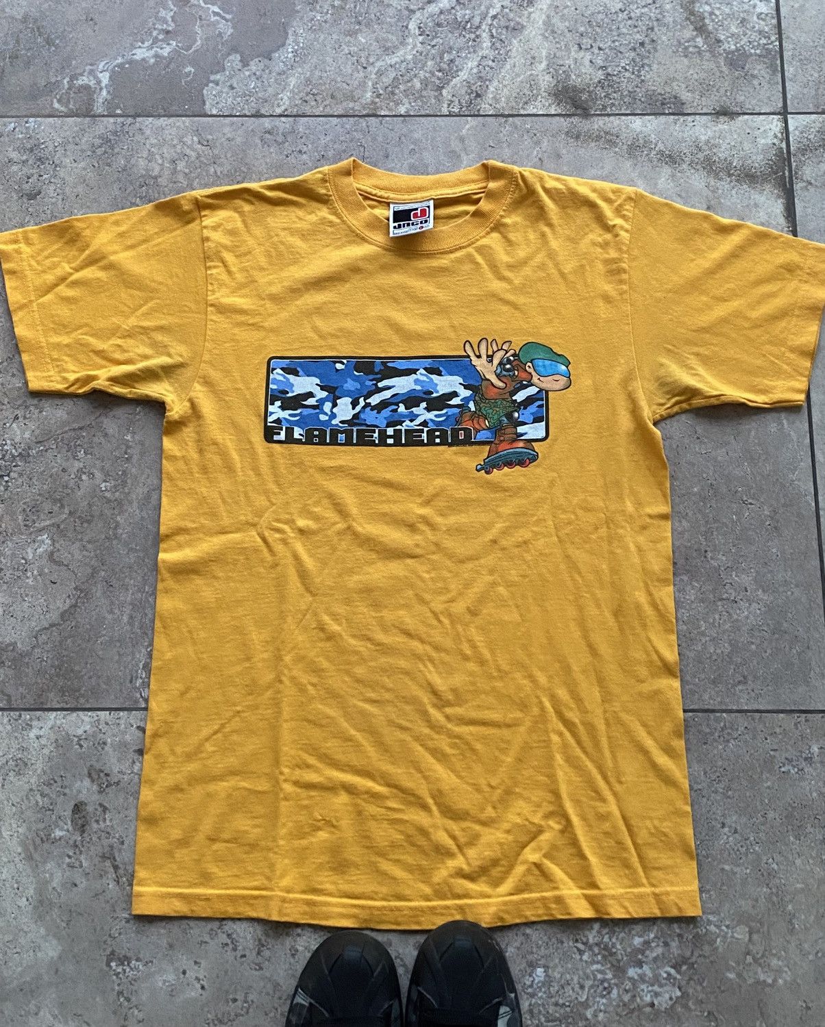 90’s Jnco Trashed Flamehead Tee Vintage