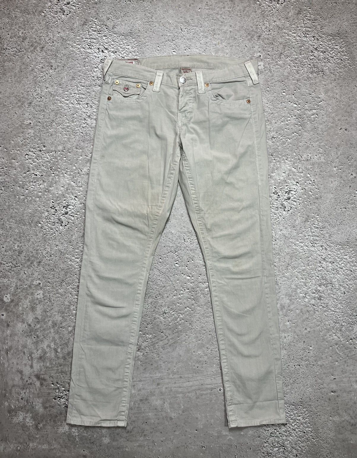 True Religion True Religion Cameron Beige Jeans Women’s Size L Made in USA Size 34" / US 12 / IT 48 - 10 Thumbnail