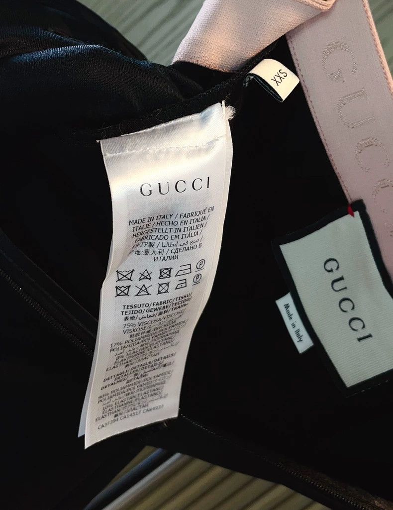 Gucci Gucci Size XXS Black pink letter high waist slim elastic l Size 42" / US 20 - 8 Thumbnail