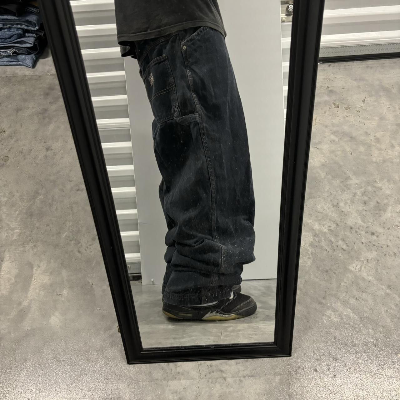Japanese Brand × Vintage Crazy Vintage Y2K/2000s Baggy Dark Wash Grunge Skater Carpenter Denim Jeans! Size US 36 / EU 52 - 2 Thumbnail
