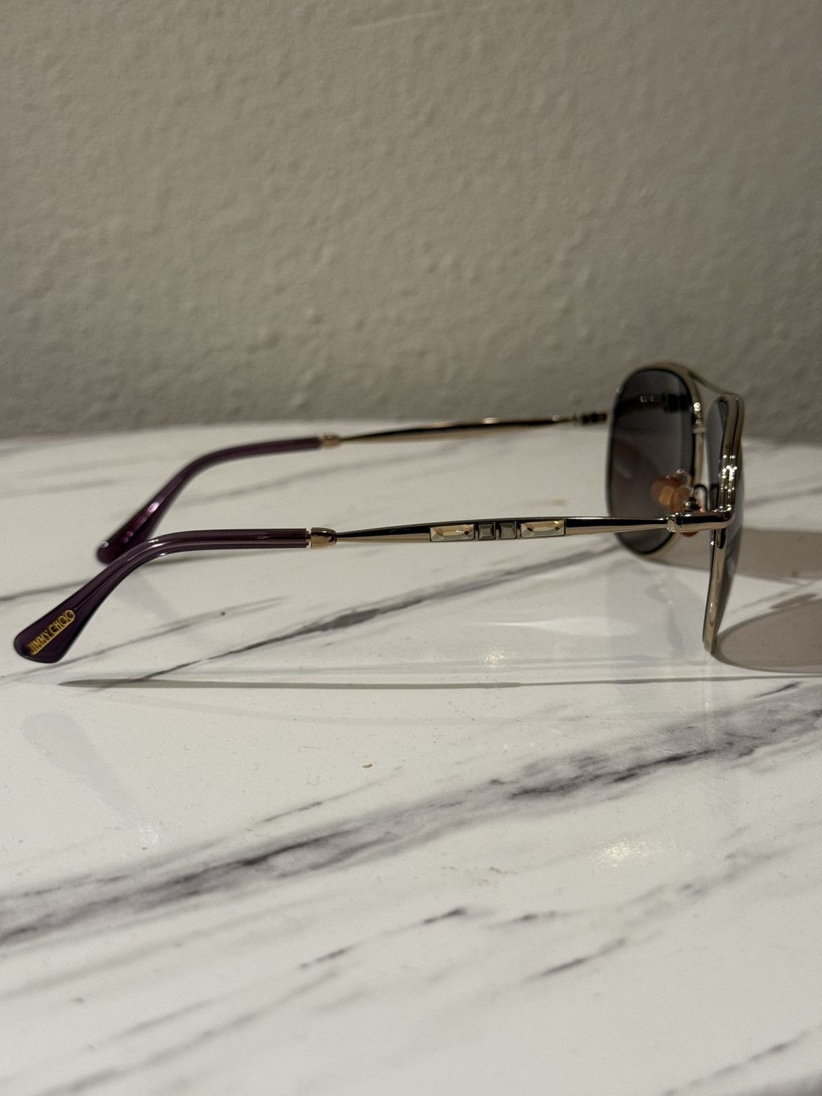 Jimmy Choo Jimmy Choo Aviator Sunglasses Size ONE SIZE - 5 Thumbnail