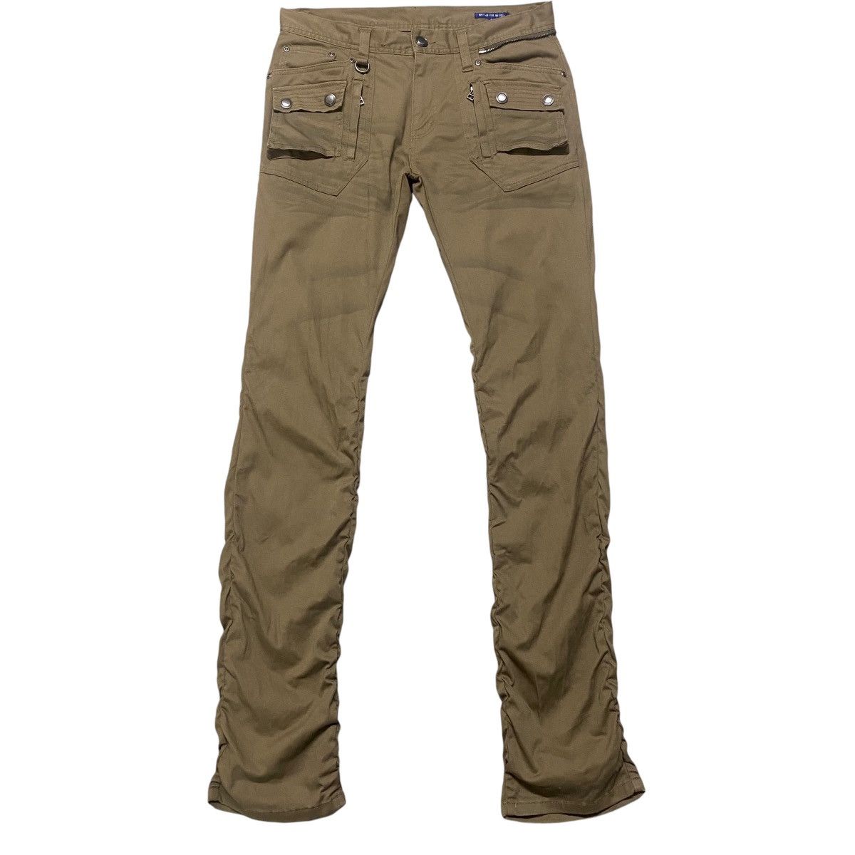 Le Grande Bleu (L.G.B.) Semantic Design Cargo Tactical Stacked Flare Pants Size US 32 / EU 48 - 2 Thumbnail
