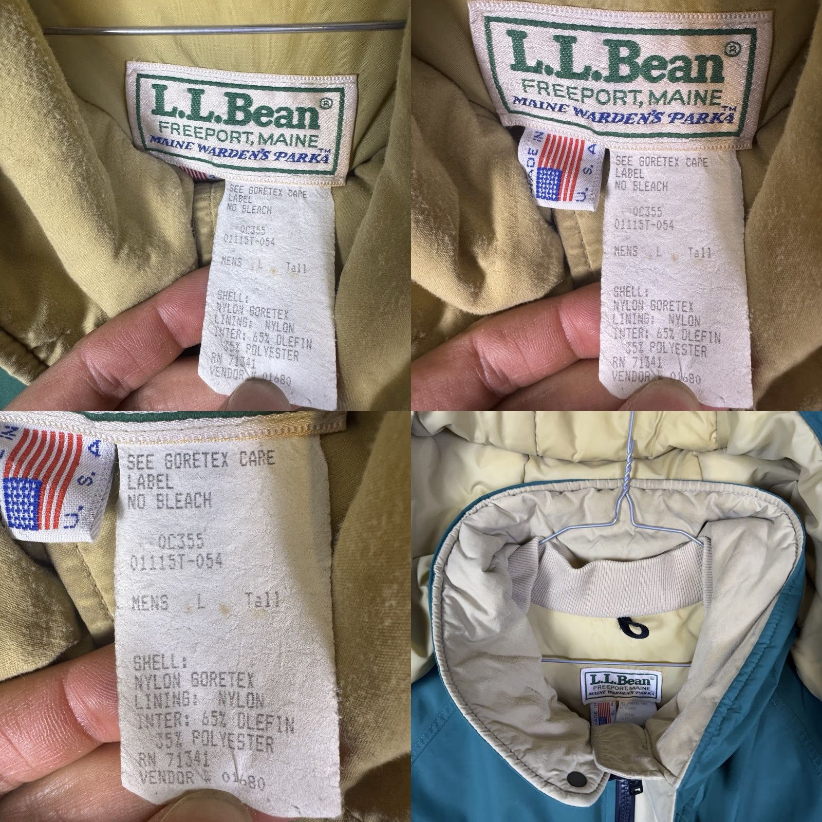 Vintage VINTAGE L.L. Bean Coat Mens LT Gore-Tex Thinsulate Parka 90s Green Water Resistant Navy? Size US L / EU 52-54 / 3 - 8 Thumbnail