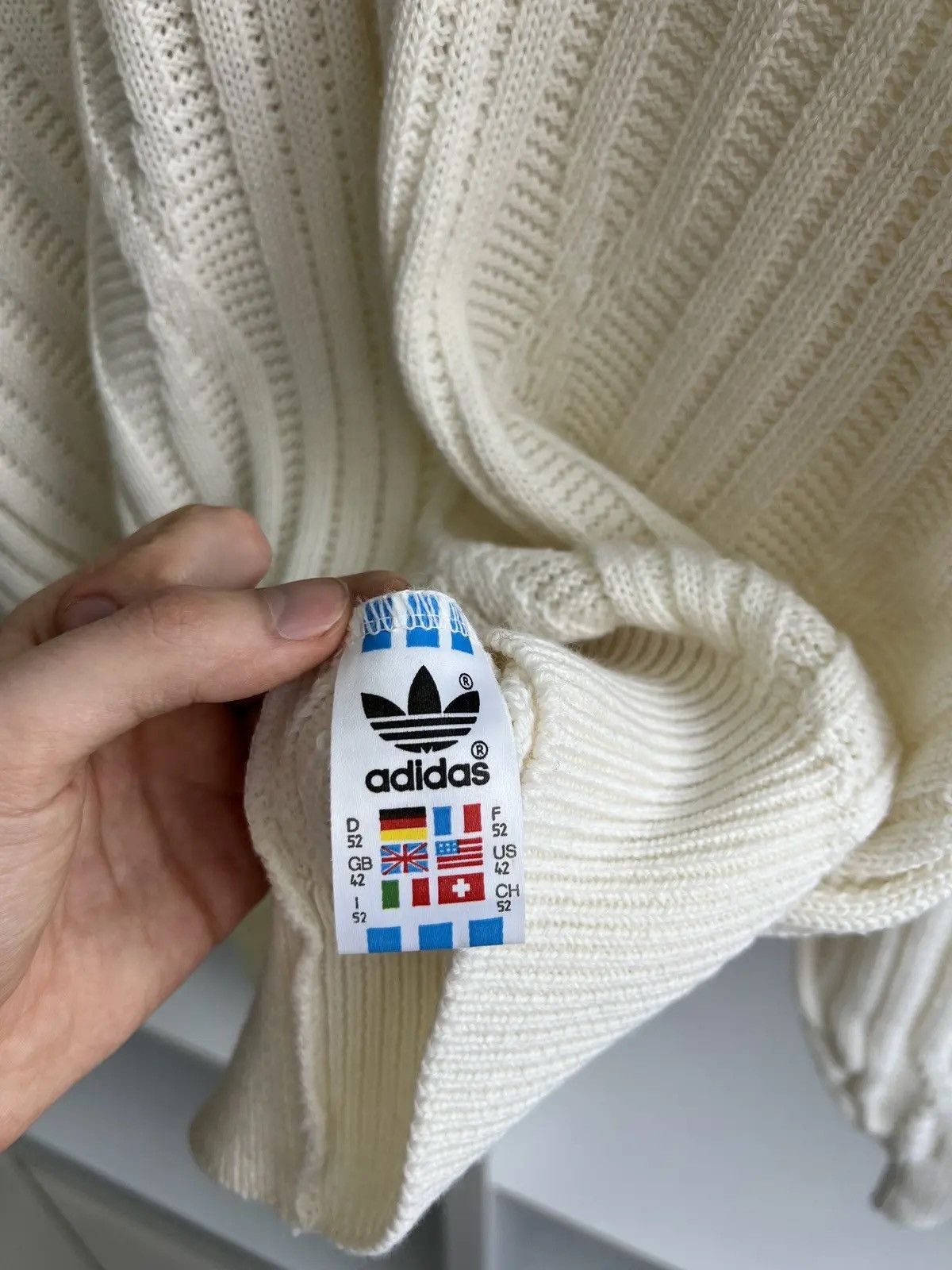 Adidas × Vintage Vintage Adidas Knitted Wool 90s Sweater Size US L / EU 52-54 / 3 - 7 Thumbnail