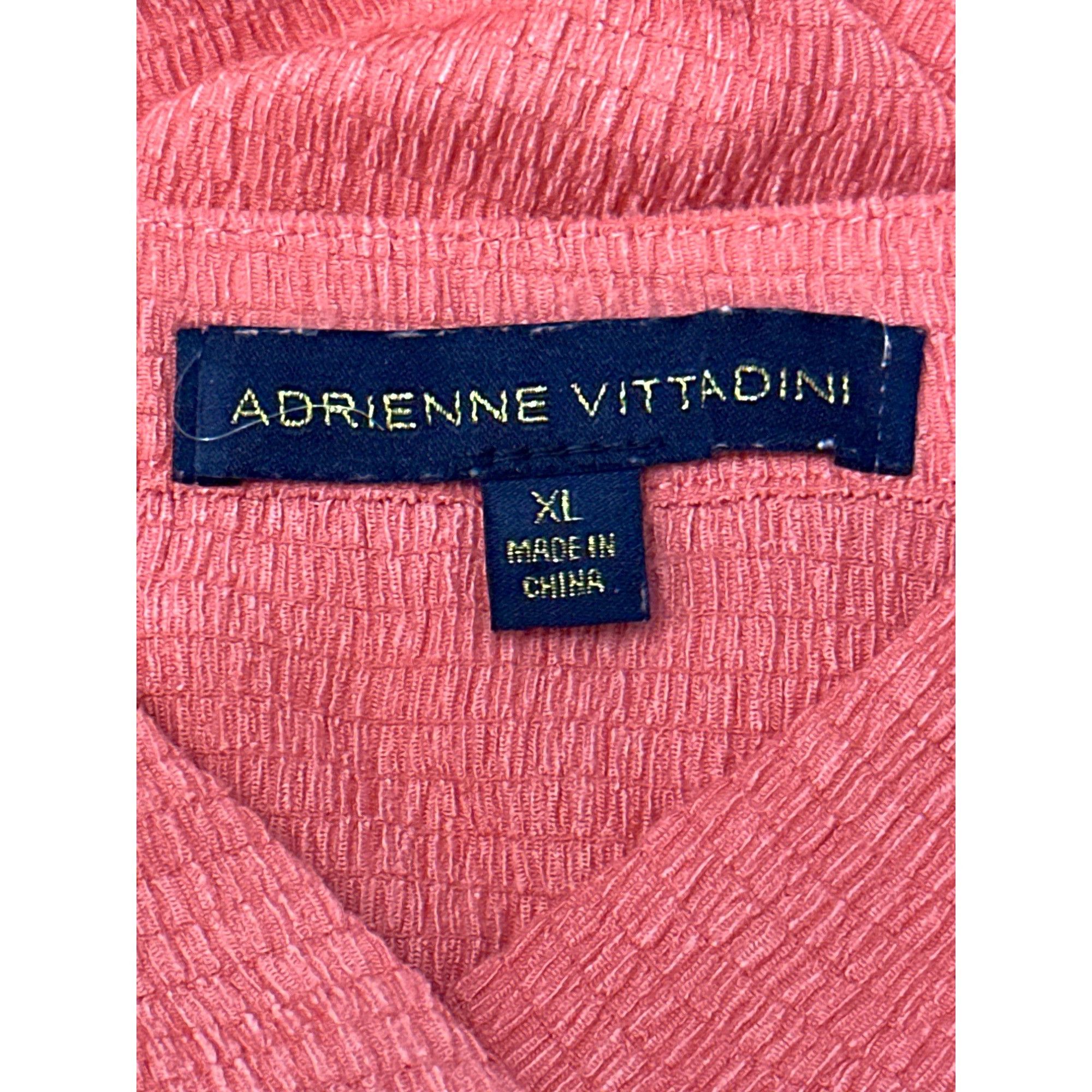 Other Adrienne Vittadini Coral Red Button Short Sleeve Tie Front C Size XL / US 12-14 / IT 48-50 - 7 Thumbnail