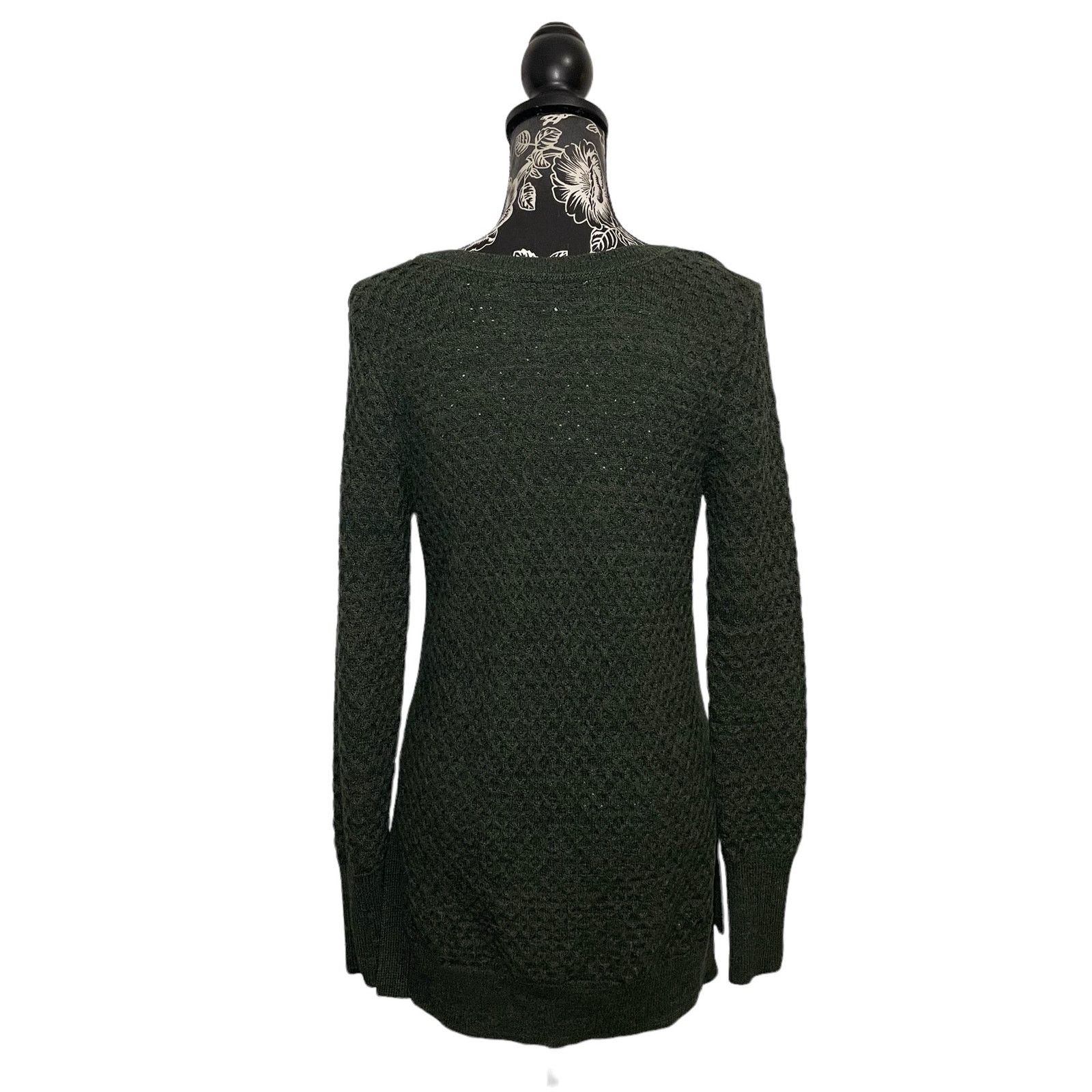 Athleta Athleta Merino Honeycomb Knit Tunic Sweater Moss Green Small Size S / US 4 / IT 40 - 10 Thumbnail