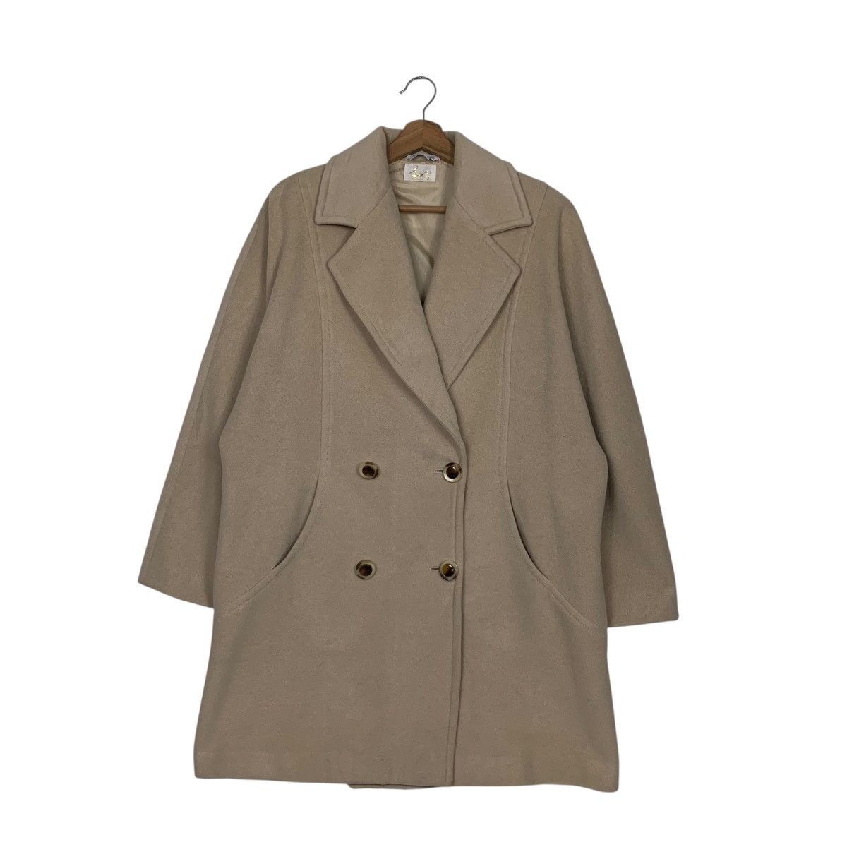 Other Vintage JENNI Double Breast Wool Blend Coat #2926-C132 Size L / US 10 / IT 46 - 1 Thumbnail