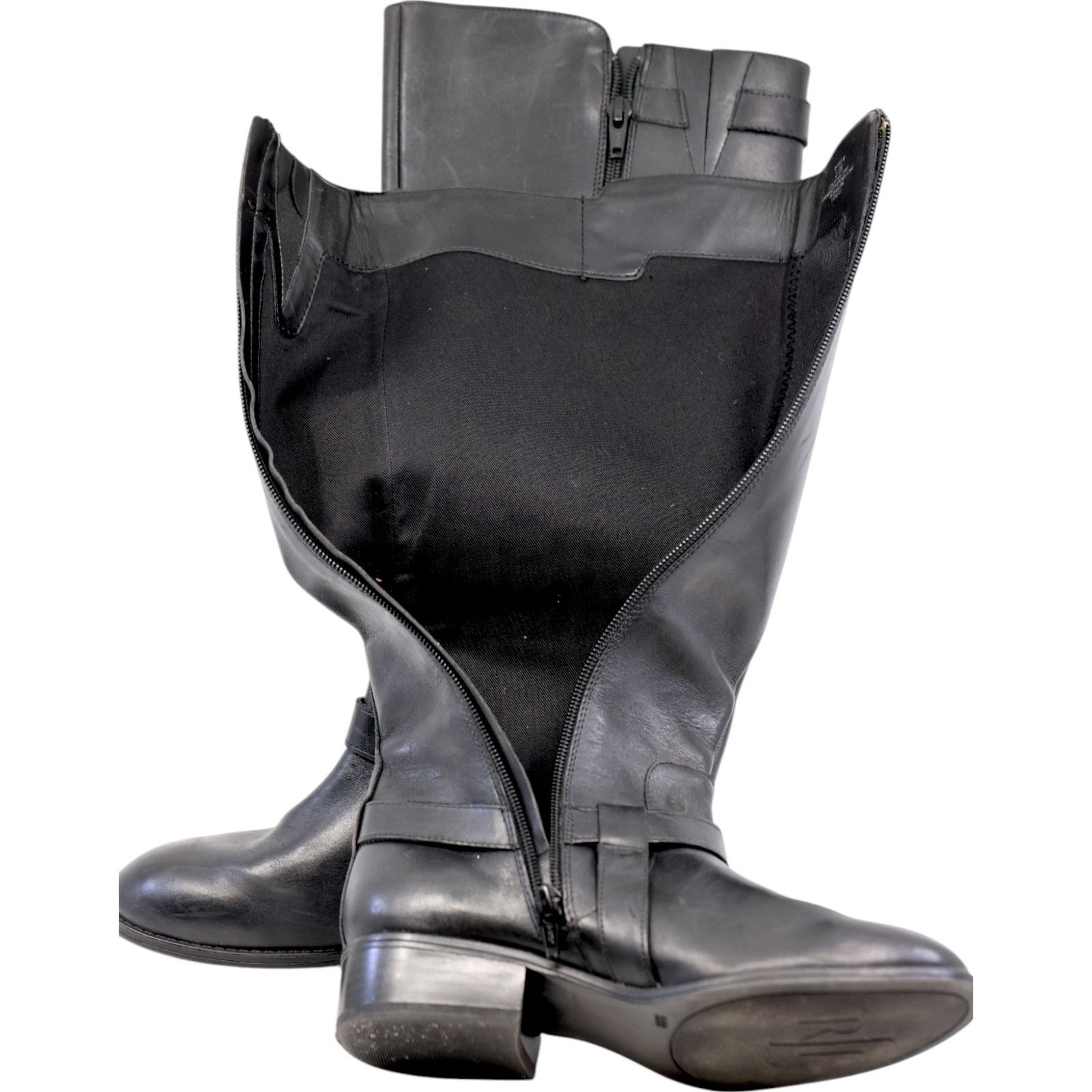 Ralph Lauren Ralph Lauren Margarite Leather Boots 5.5B Black 15" KneeHigh Size US 5.5 / IT 35.5 - 17 Thumbnail