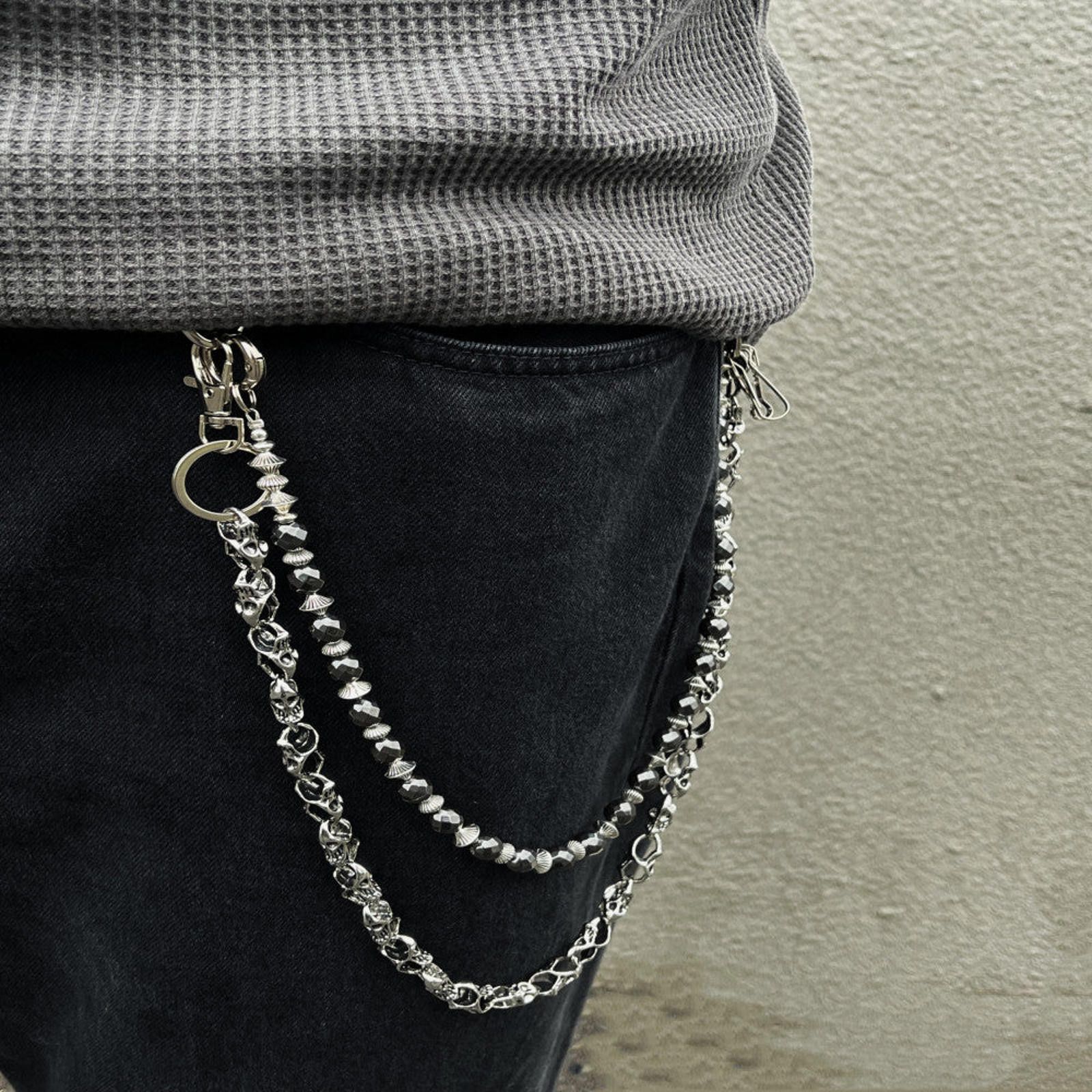 Other Layered Silver Wallet Chain Size ONE SIZE - 1 Thumbnail