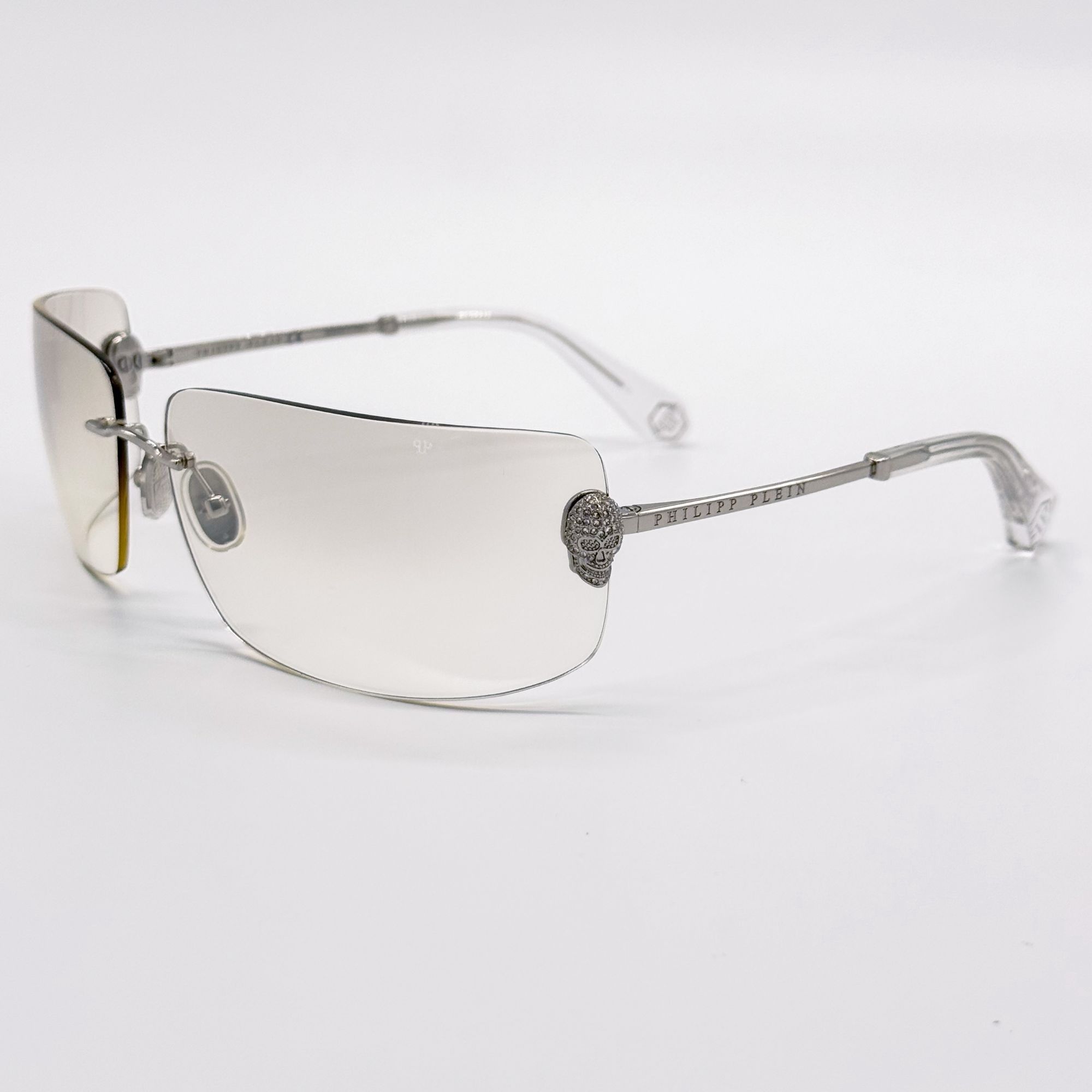 Philipp Plein NEW PHILIPP PLEIN SUNGLASSES SPP027V 579X SILVER WOMEN Size ONE SIZE - 7 Thumbnail